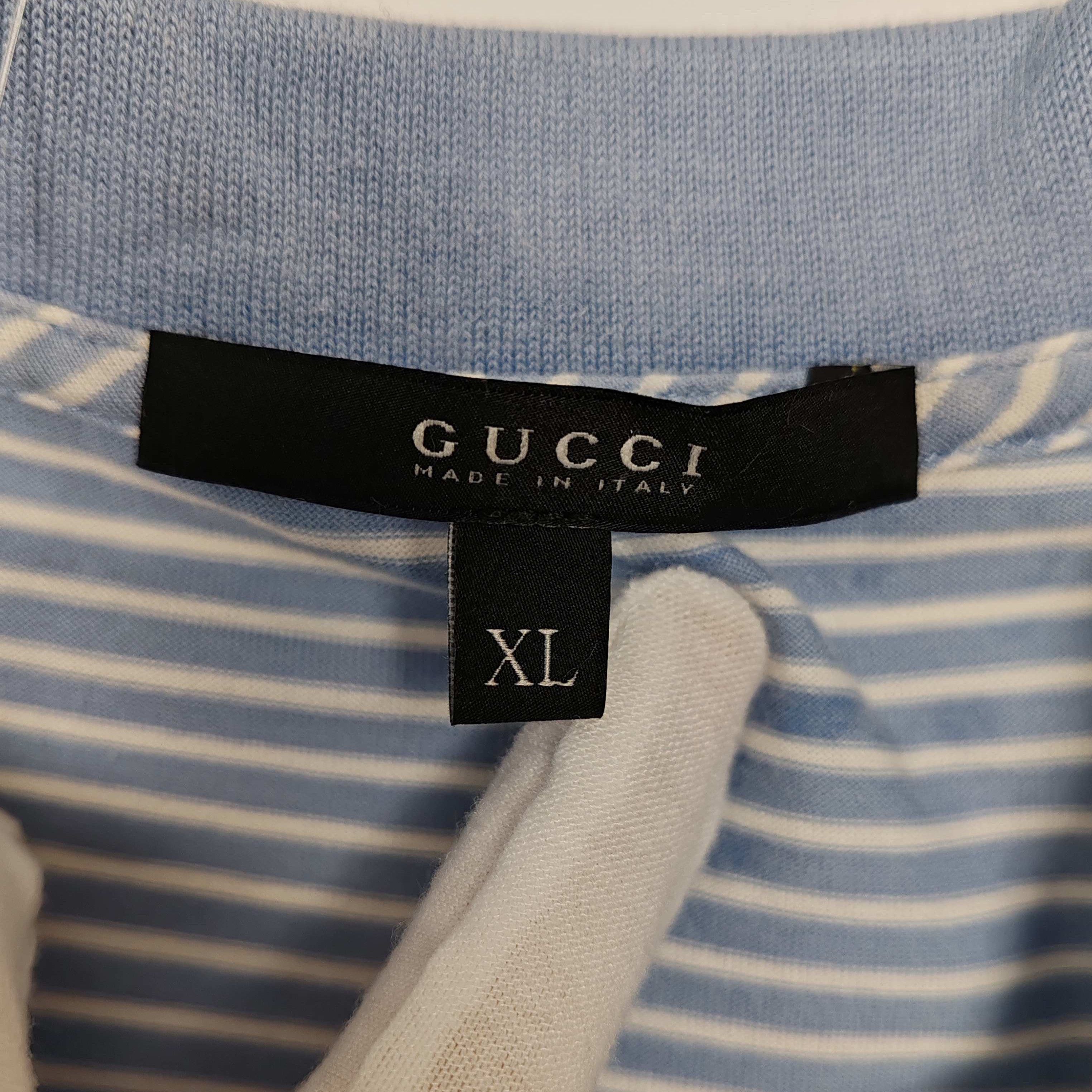 Gucci Gucci Striped Cotton Polo Shirt XL Size US XL / EU 56 / 4 - 4 Thumbnail