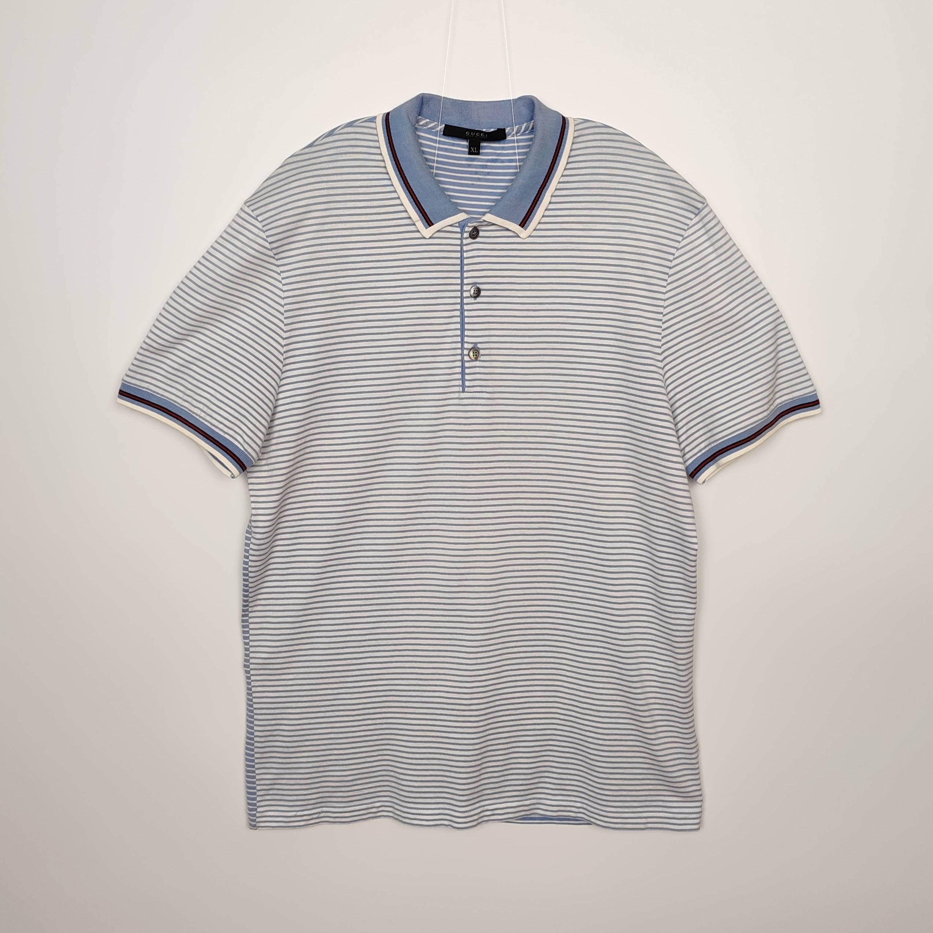Gucci Gucci Striped Cotton Polo Shirt XL Size US XL / EU 56 / 4 - 2 Thumbnail