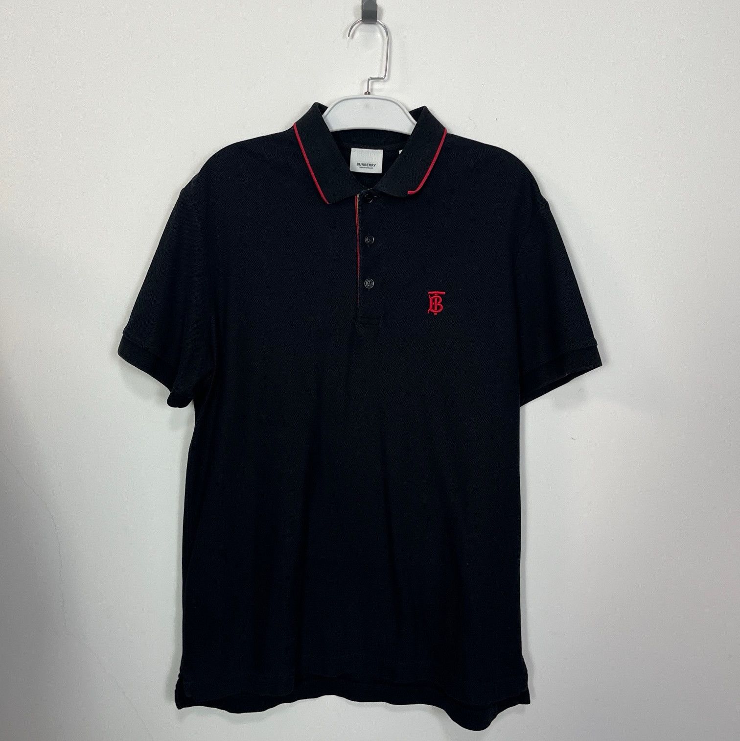 Burberry Burberry Red Trim Monogram Polo Size M Size US M / EU 48-50 / 2 - 2 Thumbnail