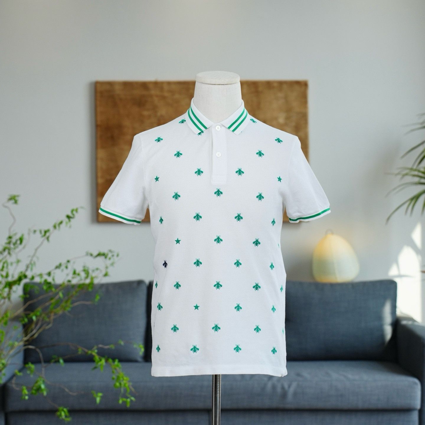 Gucci Gucci Bee Motif Polo Shirt Size L Size US L / EU 52-54 / 3 - 2 Thumbnail