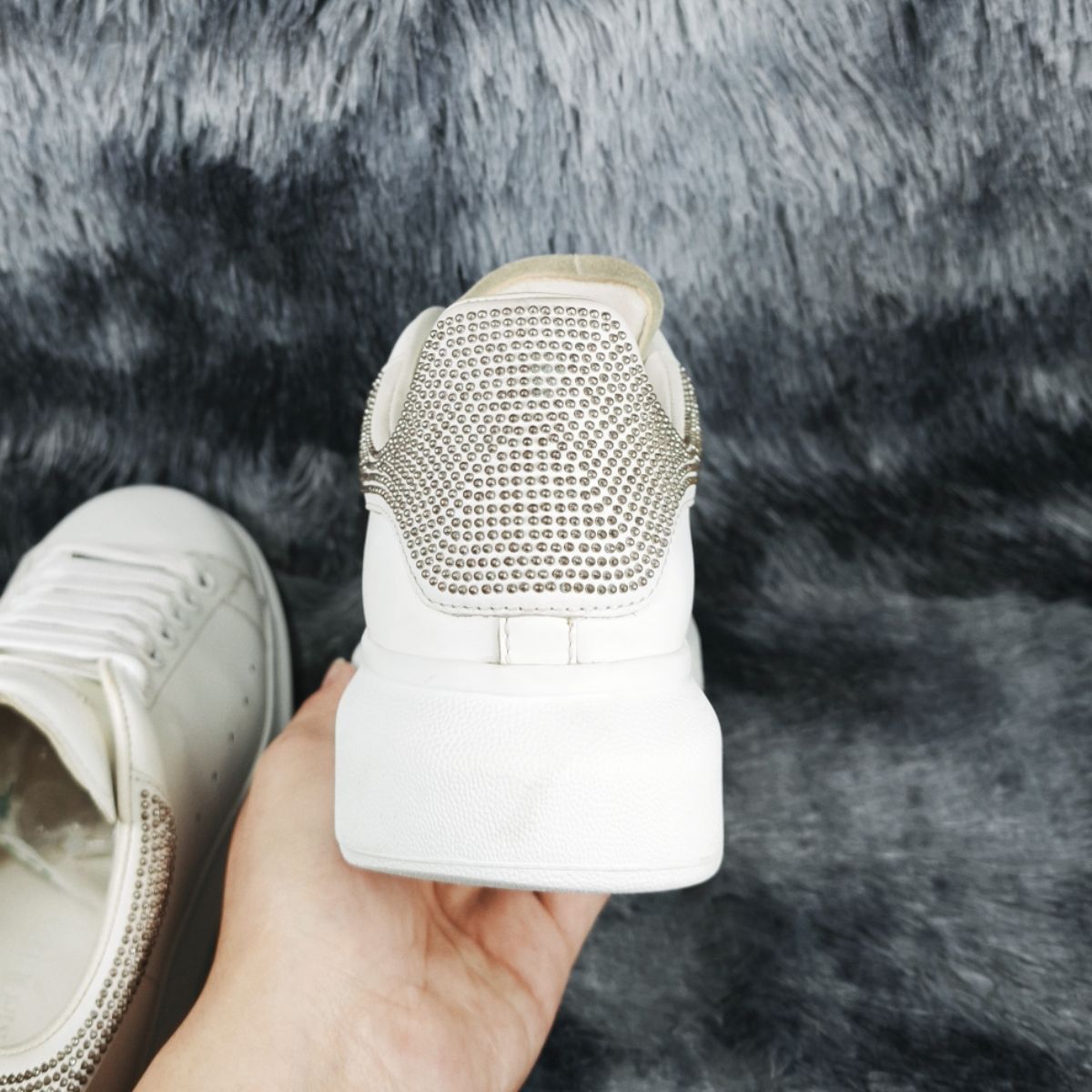 Alexander McQueen Alexander McQueen Studded Heel Oversized Sneakers 41 Size US 8 / EU 41 - 16 Thumbnail