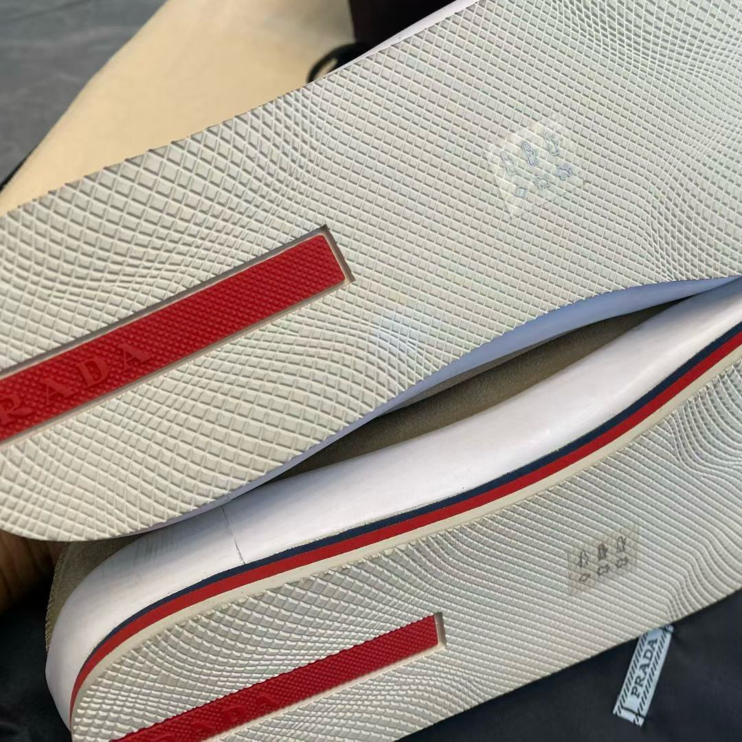 Prada Prada Khaki Suede Stripe Low-Top Sneakers US 8.5 Size US 8.5 / EU 41-42 - 7 Thumbnail