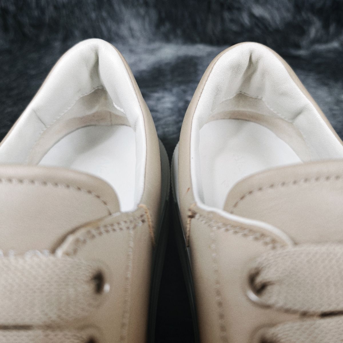 Alexander McQueen Alexander McQueen Beige Leather Oversized Sneakers 42 Size US 9 / EU 42 - 14 Thumbnail