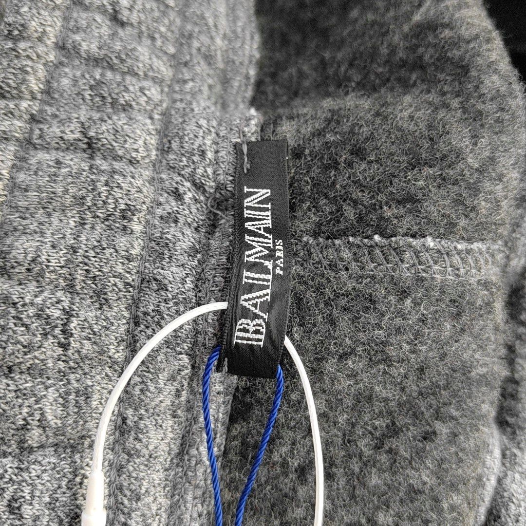 Balmain BALMAIN Biker Ribbed Cotton Wool Sweatpants Size L Size US 34 / EU 50 - 6 Thumbnail