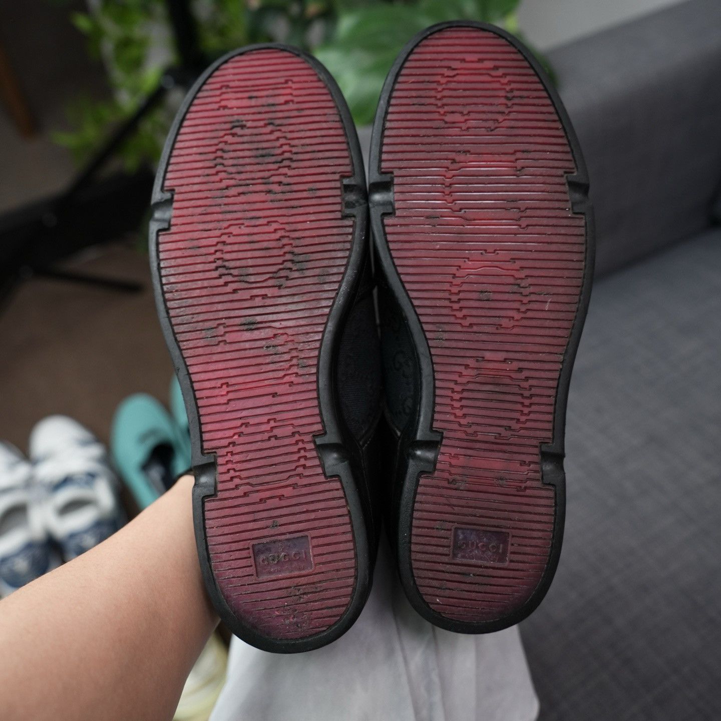 Gucci Gucci GG Monogram Web Leather Sneakers Size 7.5 Size US 7.5 / EU 40-41 - 10 Thumbnail