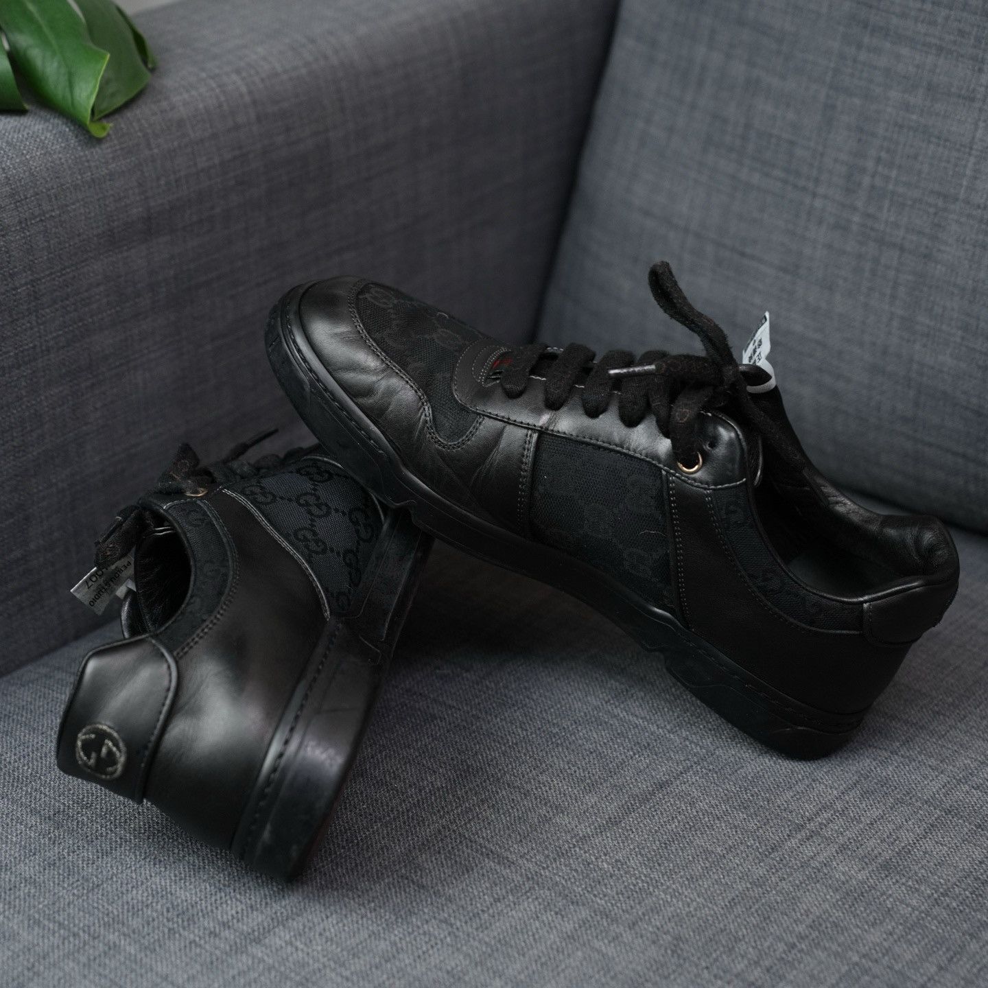 Gucci Gucci GG Monogram Web Leather Sneakers Size 7.5 Size US 7.5 / EU 40-41 - 9 Thumbnail
