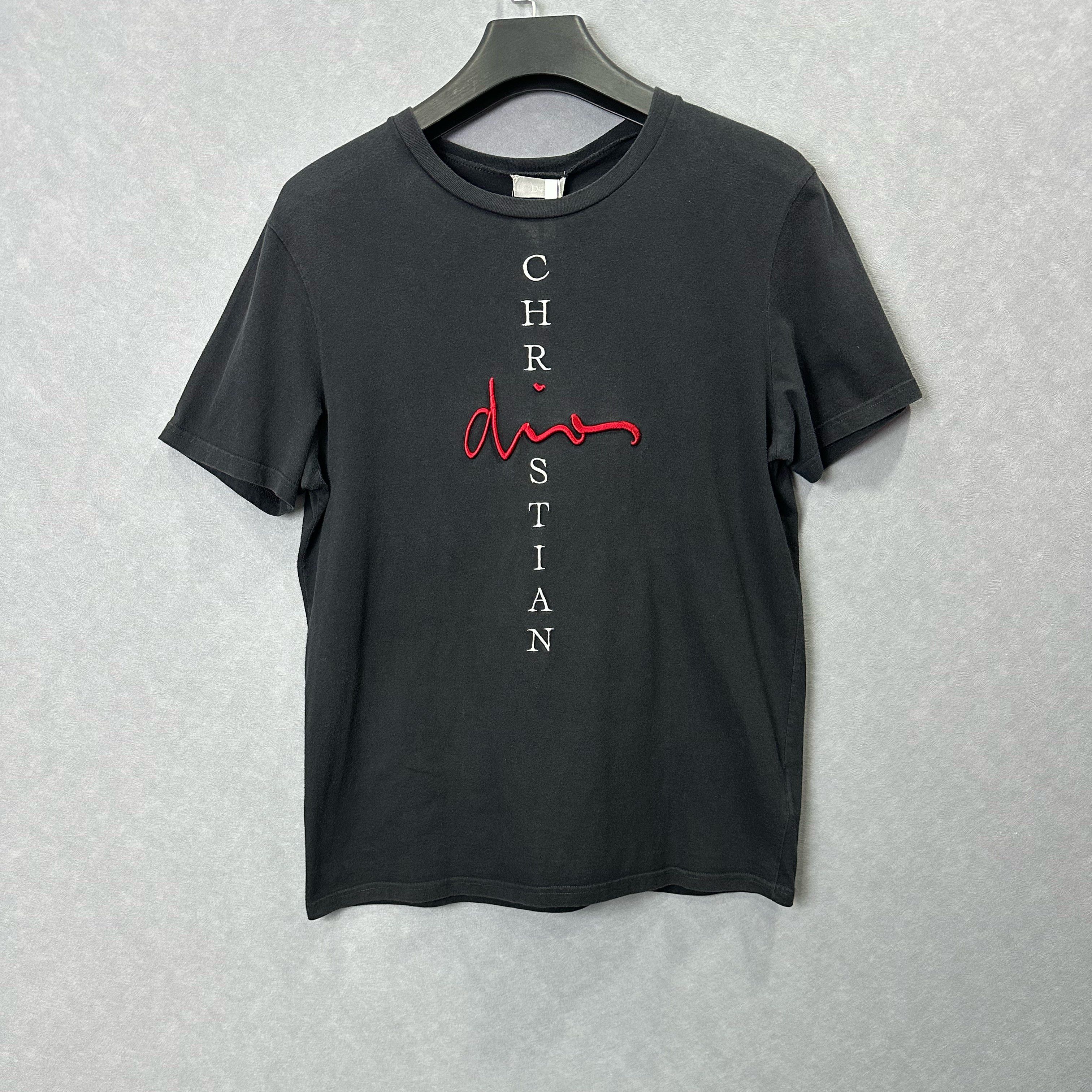 Dior Dior Logo Embroidery T-Shirt Black Size L Size US L / EU 52-54 / 3 - 2 Thumbnail