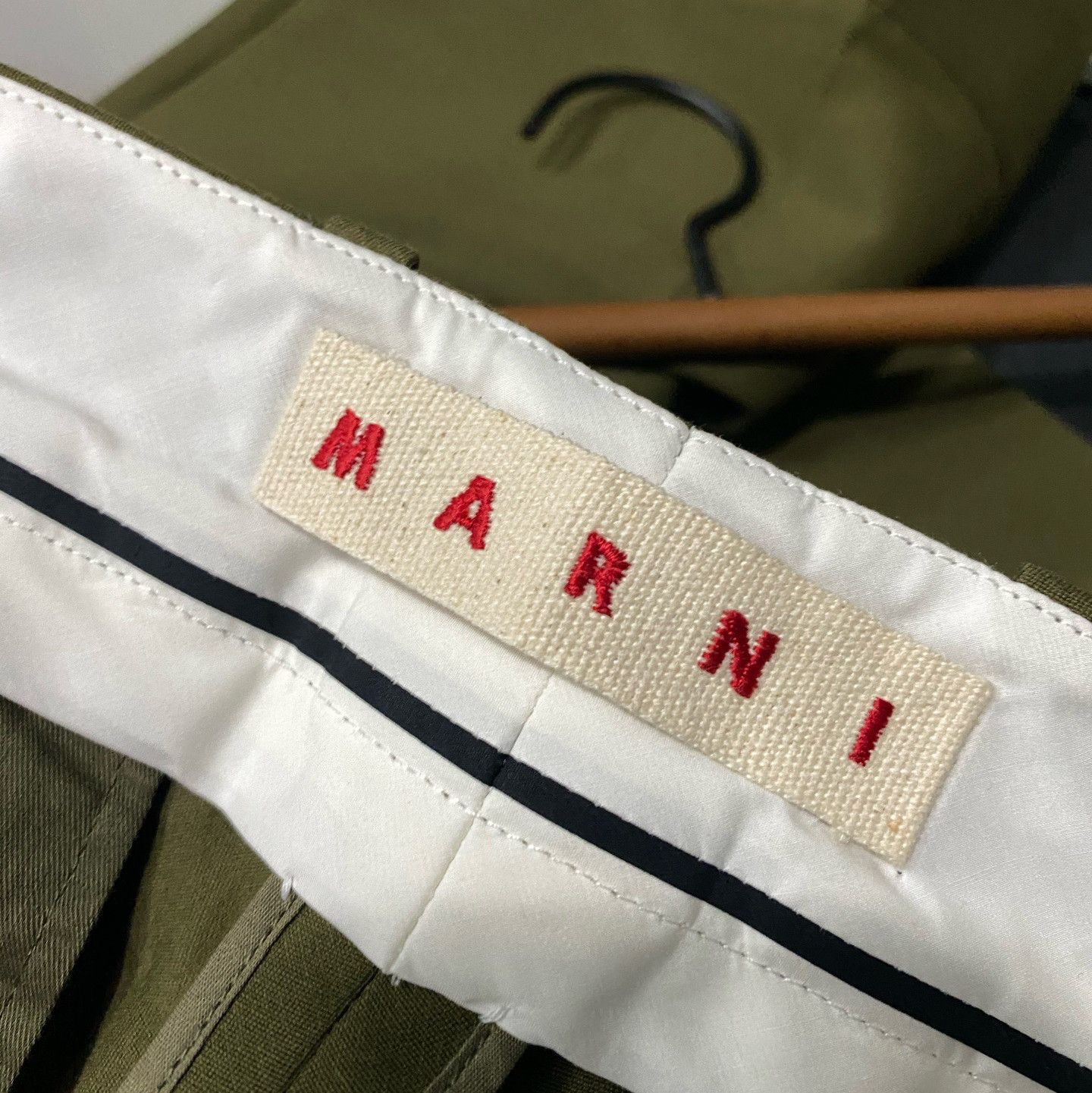 Marni MARNI Olive Cotton Chino Shorts Size 29 Size US 29 - 6 Thumbnail