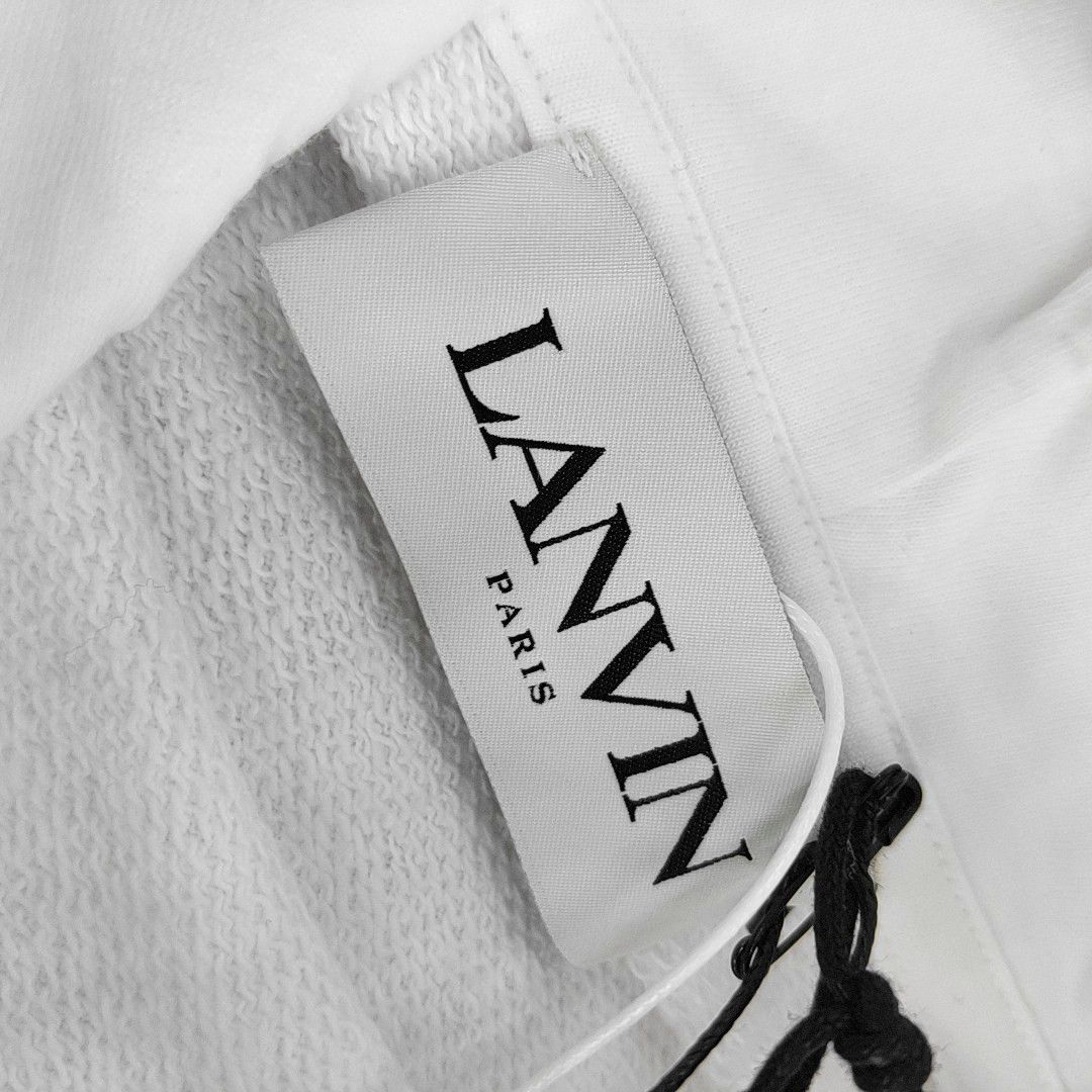 Lanvin LANVIN Logo Embroidered Hoodie Size M Size US M / EU 48-50 / 2 - 6 Thumbnail