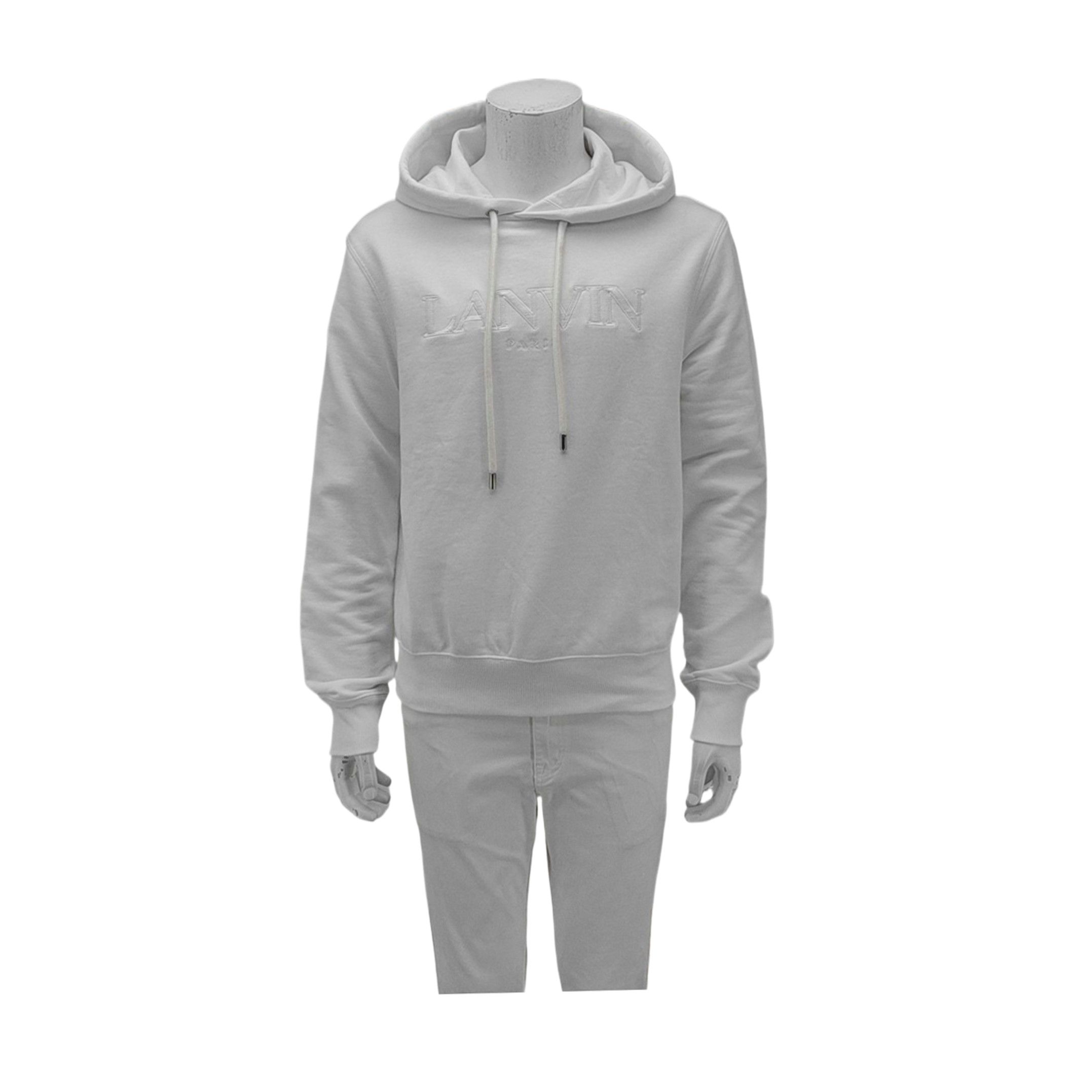 Lanvin LANVIN Logo Embroidered Hoodie Size M Size US M / EU 48-50 / 2 - 2 Thumbnail