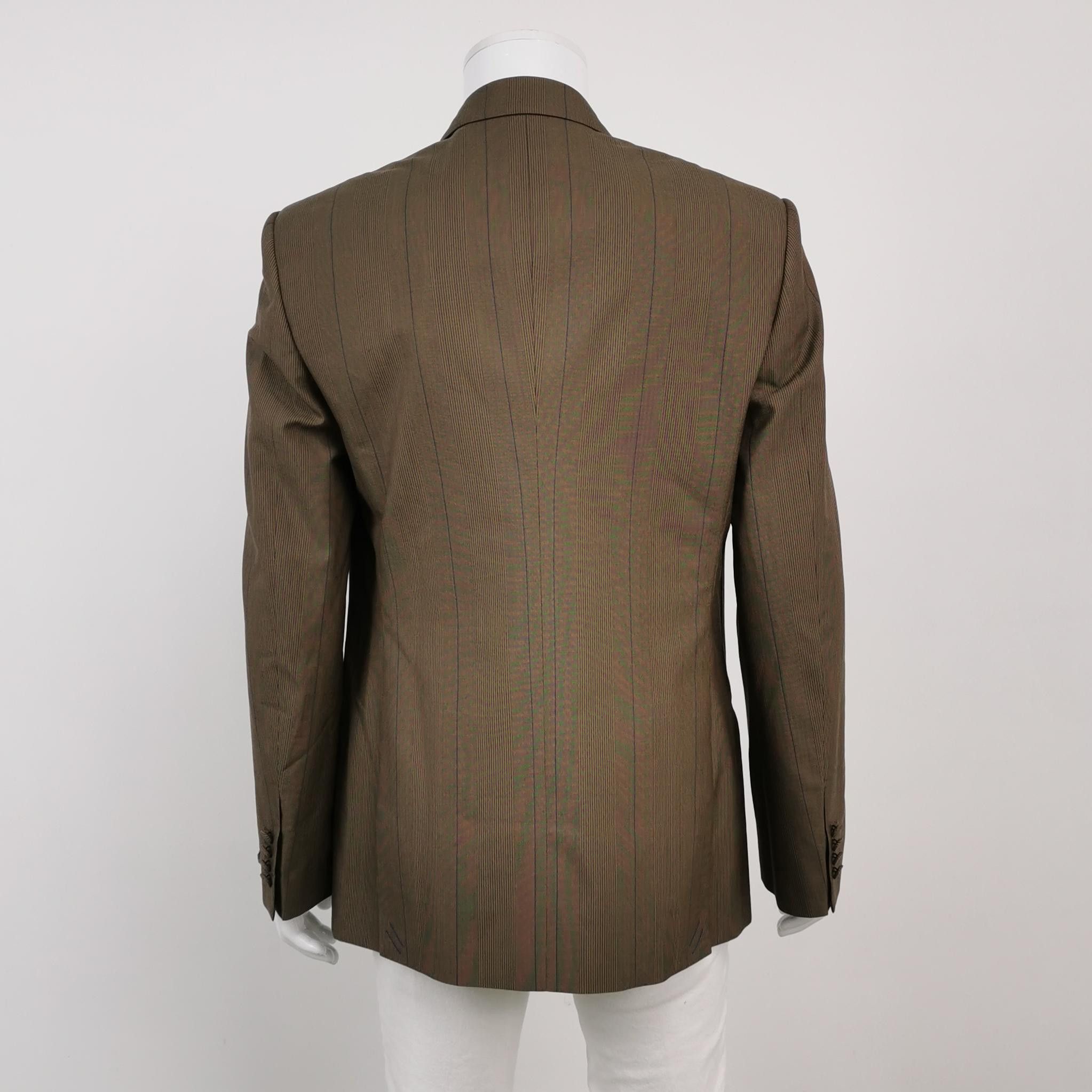 Burberry Burberry Pinstripe Wool Double Breasted Blazer 42R Size 42R - 3 Thumbnail