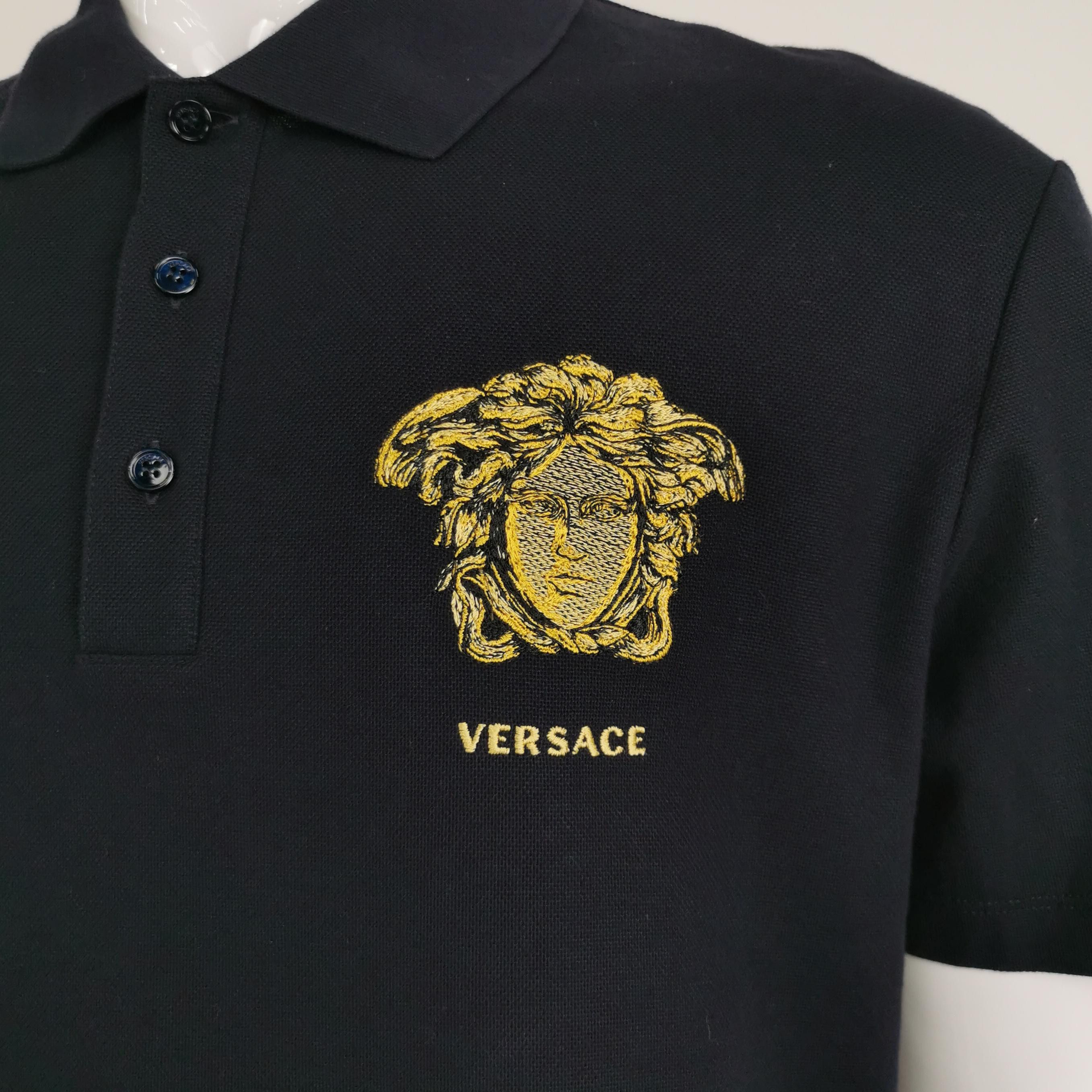 Versace Versace Medusa Head Embroidery Polo Size XL Size US XL / EU 56 / 4 - 4 Thumbnail
