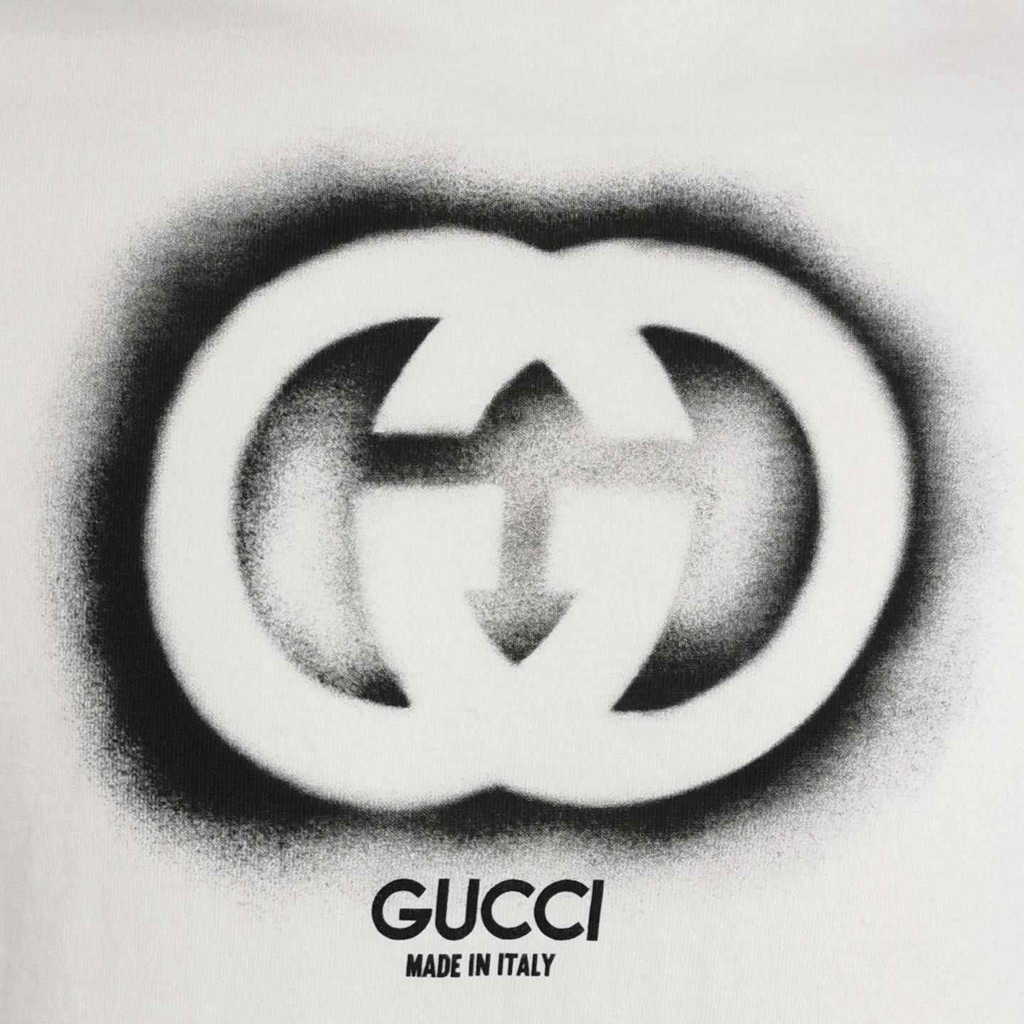 Gucci Gucci Interlocking G Spray Logo T-Shirt XS Size US XS / EU 42 / 0 - 4 Thumbnail