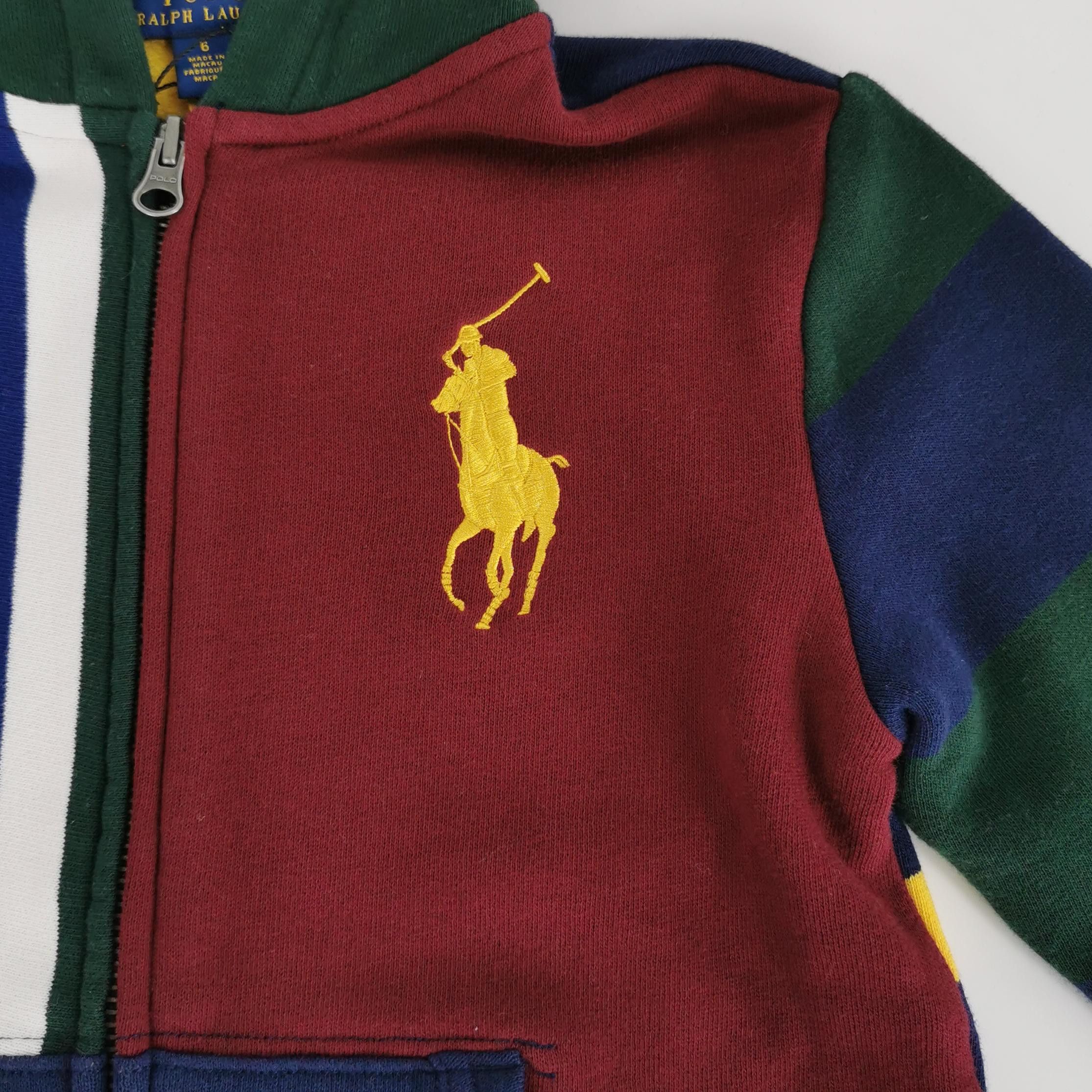 Polo Ralph Lauren Polo Ralph Lauren Colorblock Striped Zip Hoodie 6 Size US XXS / EU 40 - 4 Thumbnail