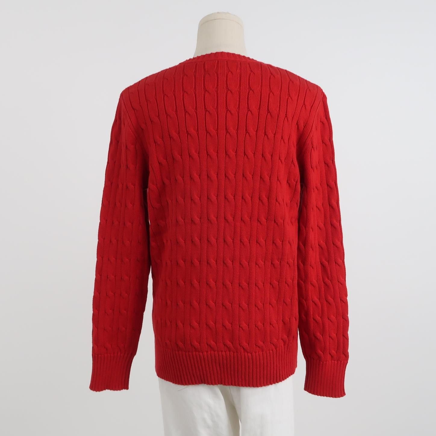 Polo Ralph Lauren Polo Ralph Lauren Red Cable Knit Sweater US XS Size US XS / EU 42 / 0 - 3 Thumbnail