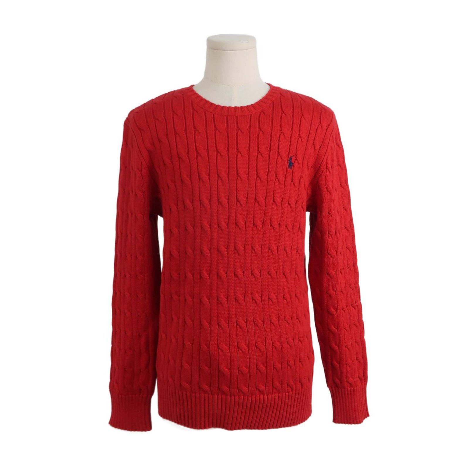Polo Ralph Lauren Polo Ralph Lauren Red Cable Knit Sweater US XS Size US XS / EU 42 / 0 - 2 Thumbnail