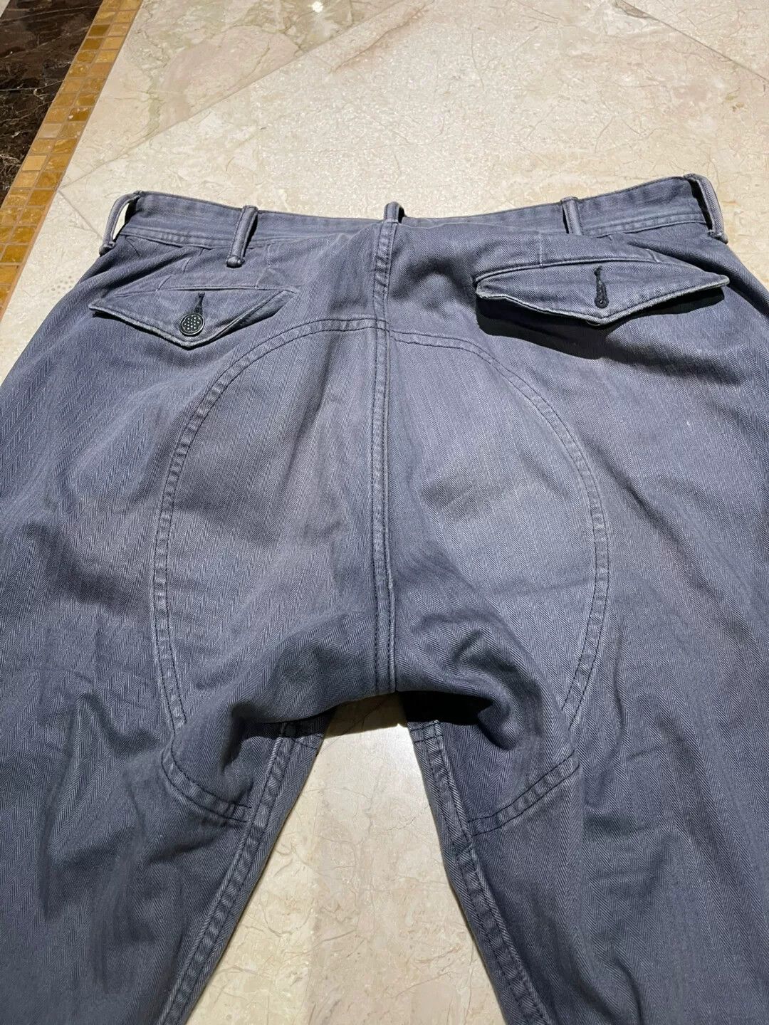 RRL Ralph Lauren RRL Distressed Herringbone Utility Pants 34 Size US 34 / EU 50 - 10 Thumbnail