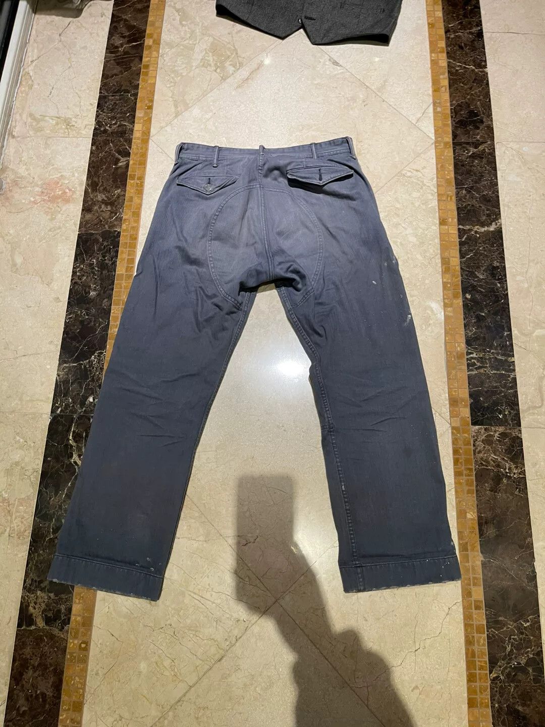 RRL Ralph Lauren RRL Distressed Herringbone Utility Pants 34 Size US 34 / EU 50 - 9 Thumbnail