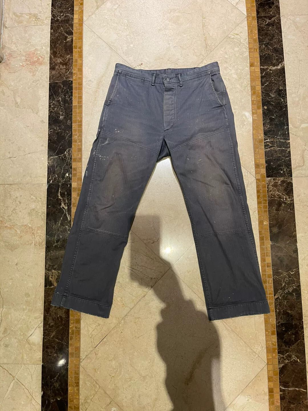 RRL Ralph Lauren RRL Distressed Herringbone Utility Pants 34 Size US 34 / EU 50 - 2 Thumbnail