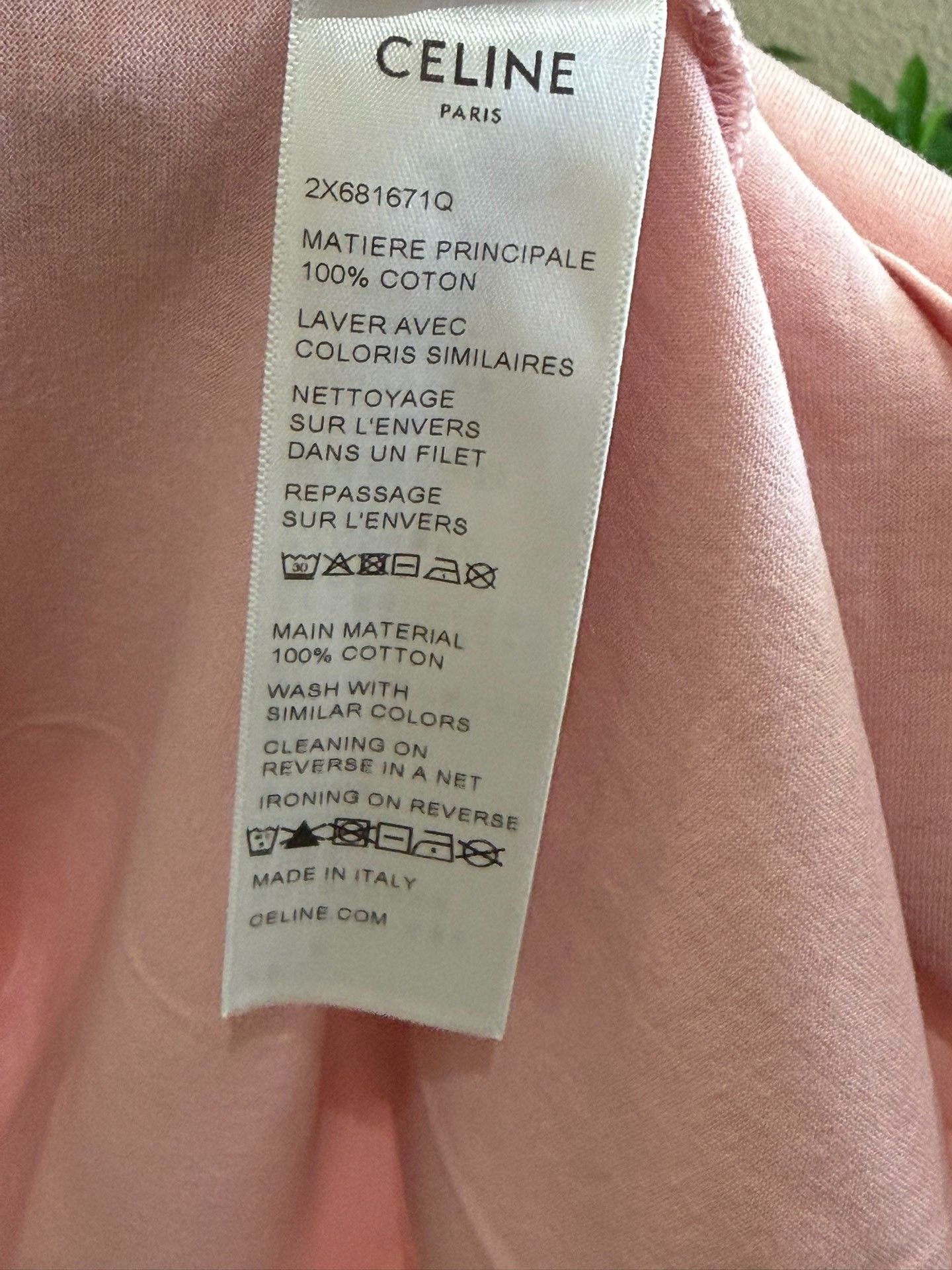 Celine Celine Logo Print Pink T-Shirt XL Size US XL / EU 56 / 4 - 7 Thumbnail