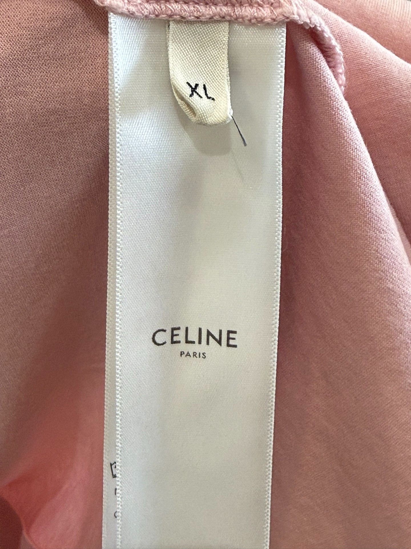 Celine Celine Logo Print Pink T-Shirt XL Size US XL / EU 56 / 4 - 6 Thumbnail