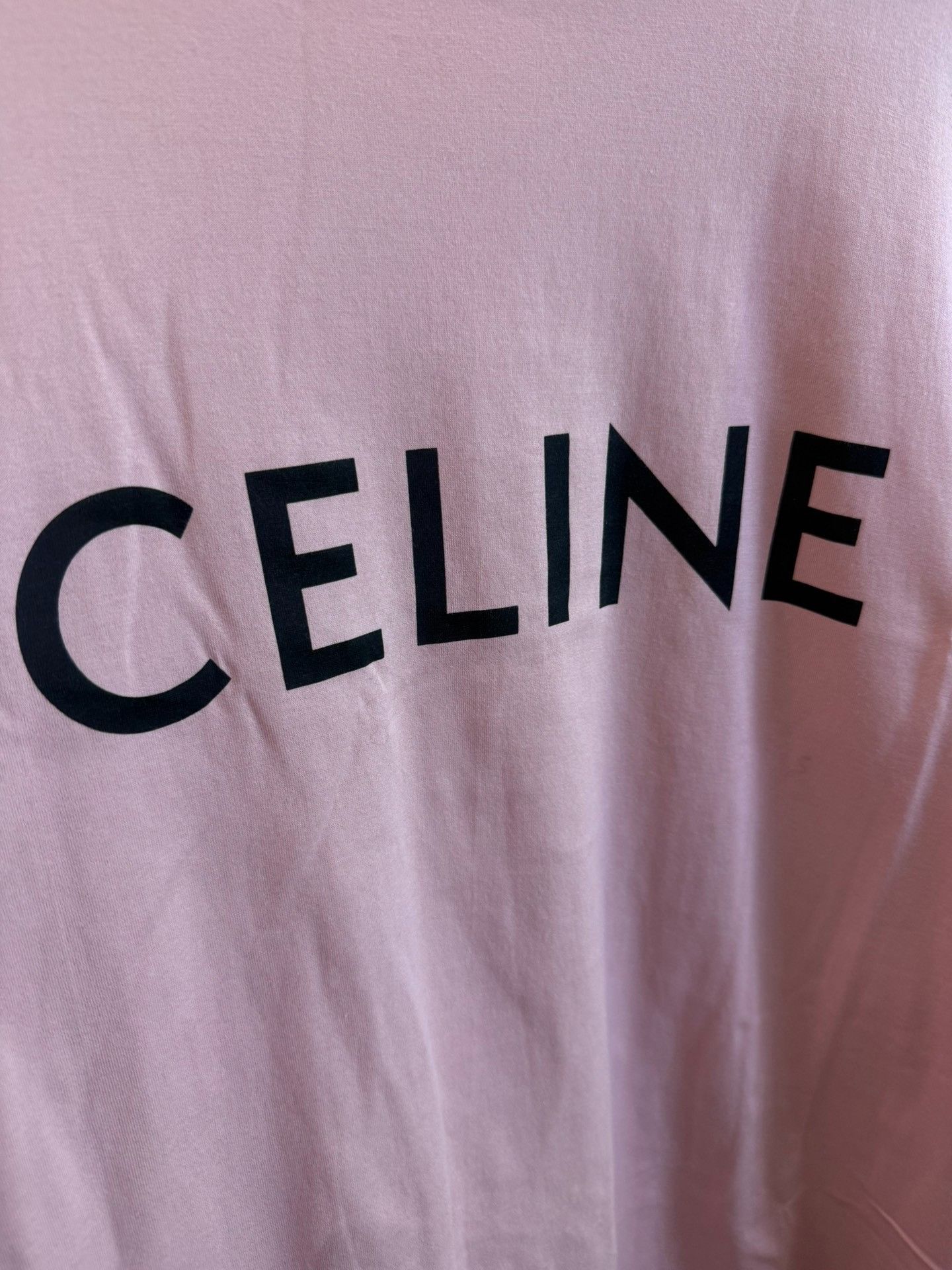 Celine Celine Logo Print Pink T-Shirt XL Size US XL / EU 56 / 4 - 4 Thumbnail