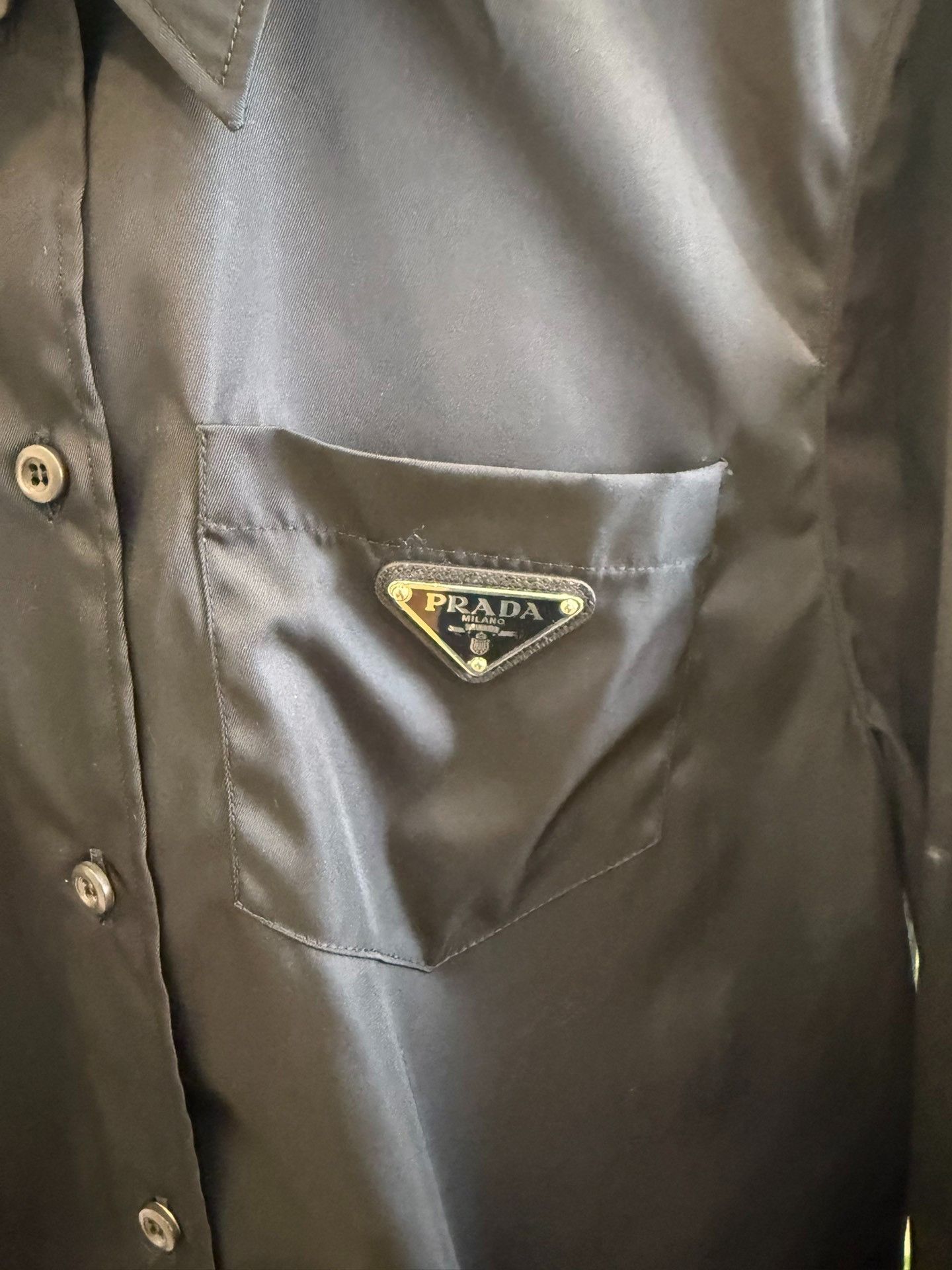 Prada Prada Re-Nylon Triangle Logo Button Up Shirt 36 Size XS / US 0-2 / IT 36-38 - 4 Thumbnail