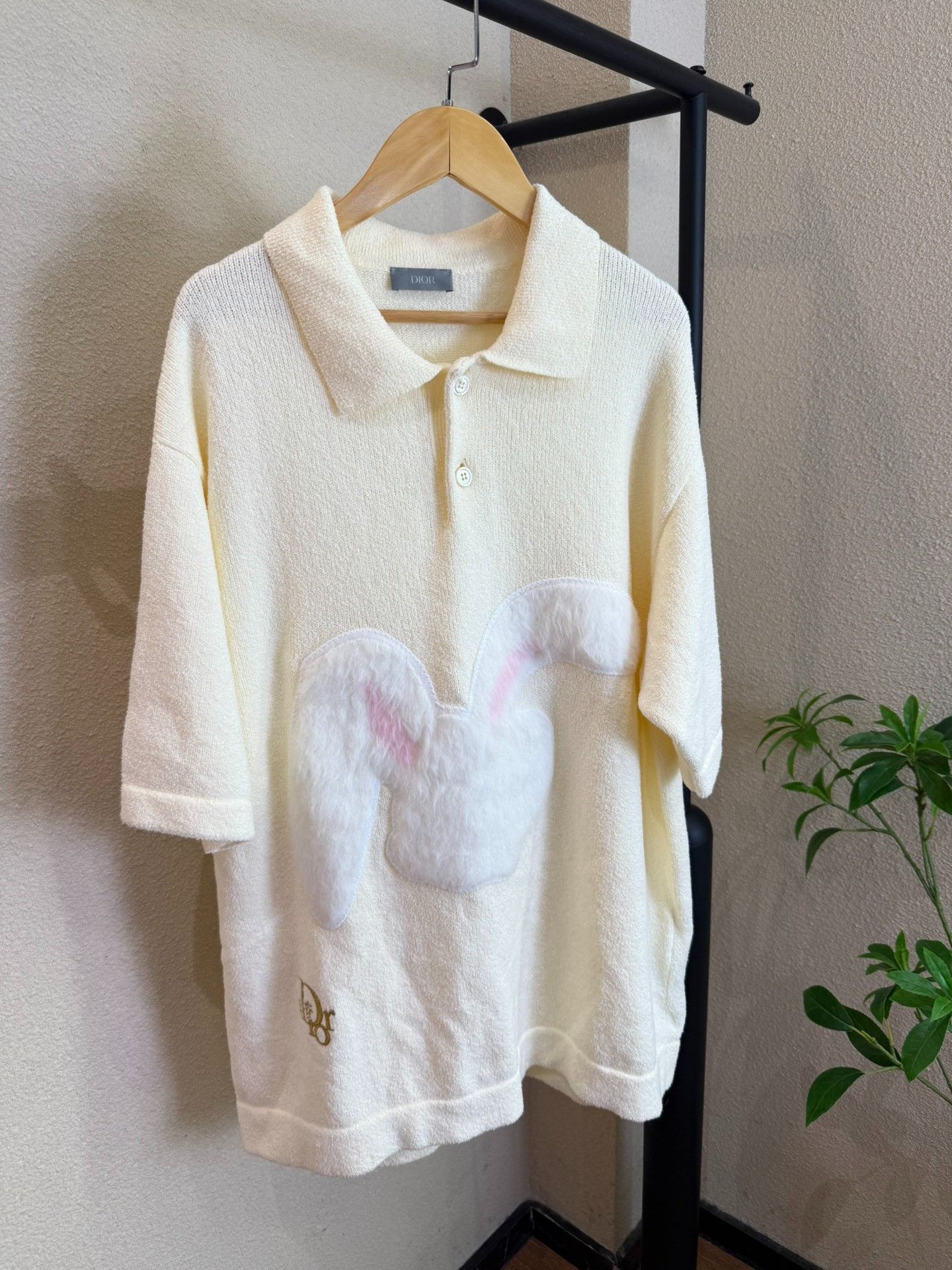 Dior Dior x ERL Rabbit Embroidery Polo Shirt Size XL Size US XL / EU 56 / 4 - 2 Thumbnail