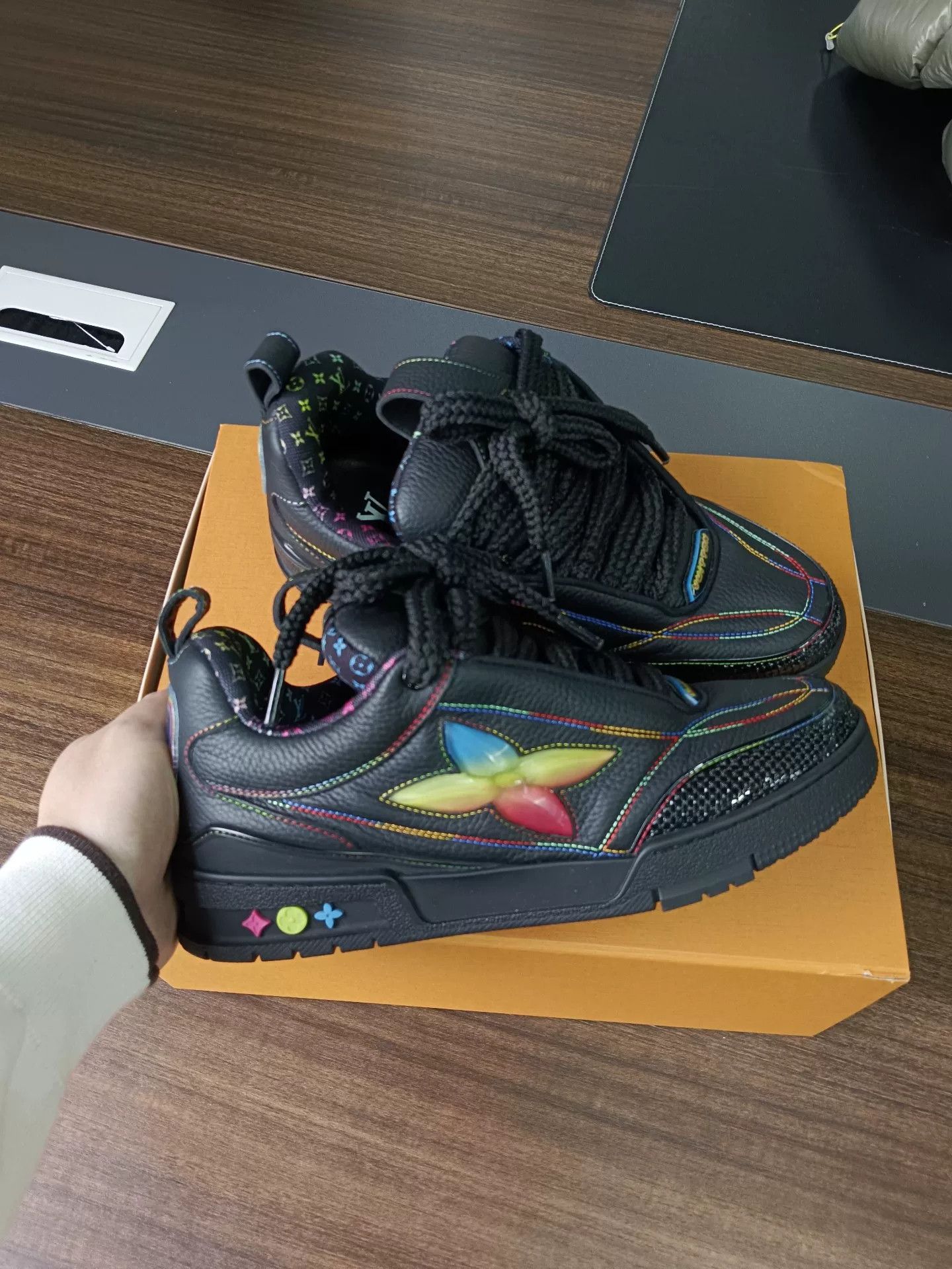 Louis Vuitton Louis Vuitton Rainbow Stitching Skate Sneakers Size 7.5 Size US 8.5 / EU 41-42 - 2 Thumbnail