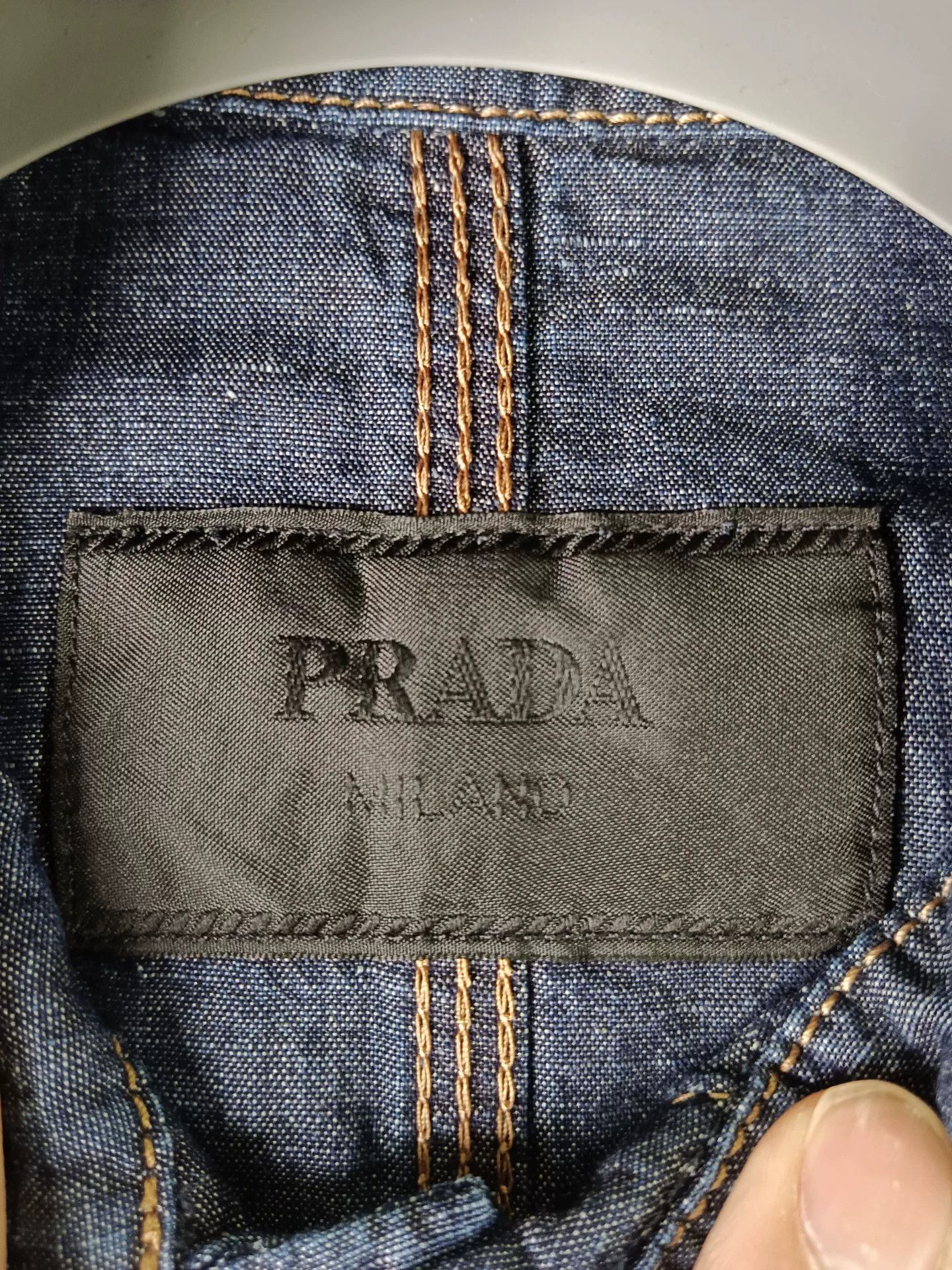Prada Prada Triangle Logo Denim Jacket US M Size US M / EU 48-50 / 2 - 4 Thumbnail