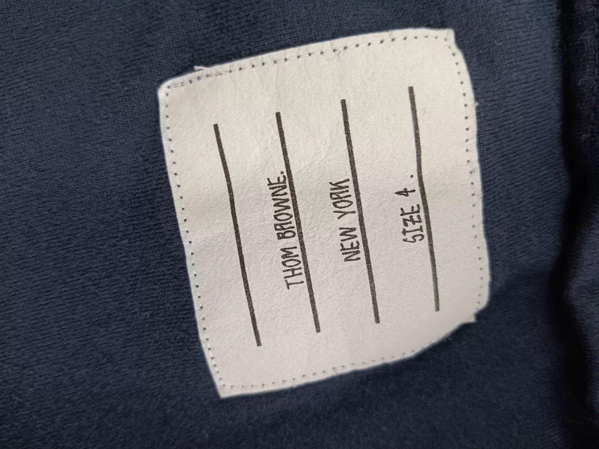 Thom Browne Thom Browne Navy 4-Bar Long Sleeve T-Shirt Size 4 Size US XL / EU 56 / 4 - 4 Thumbnail