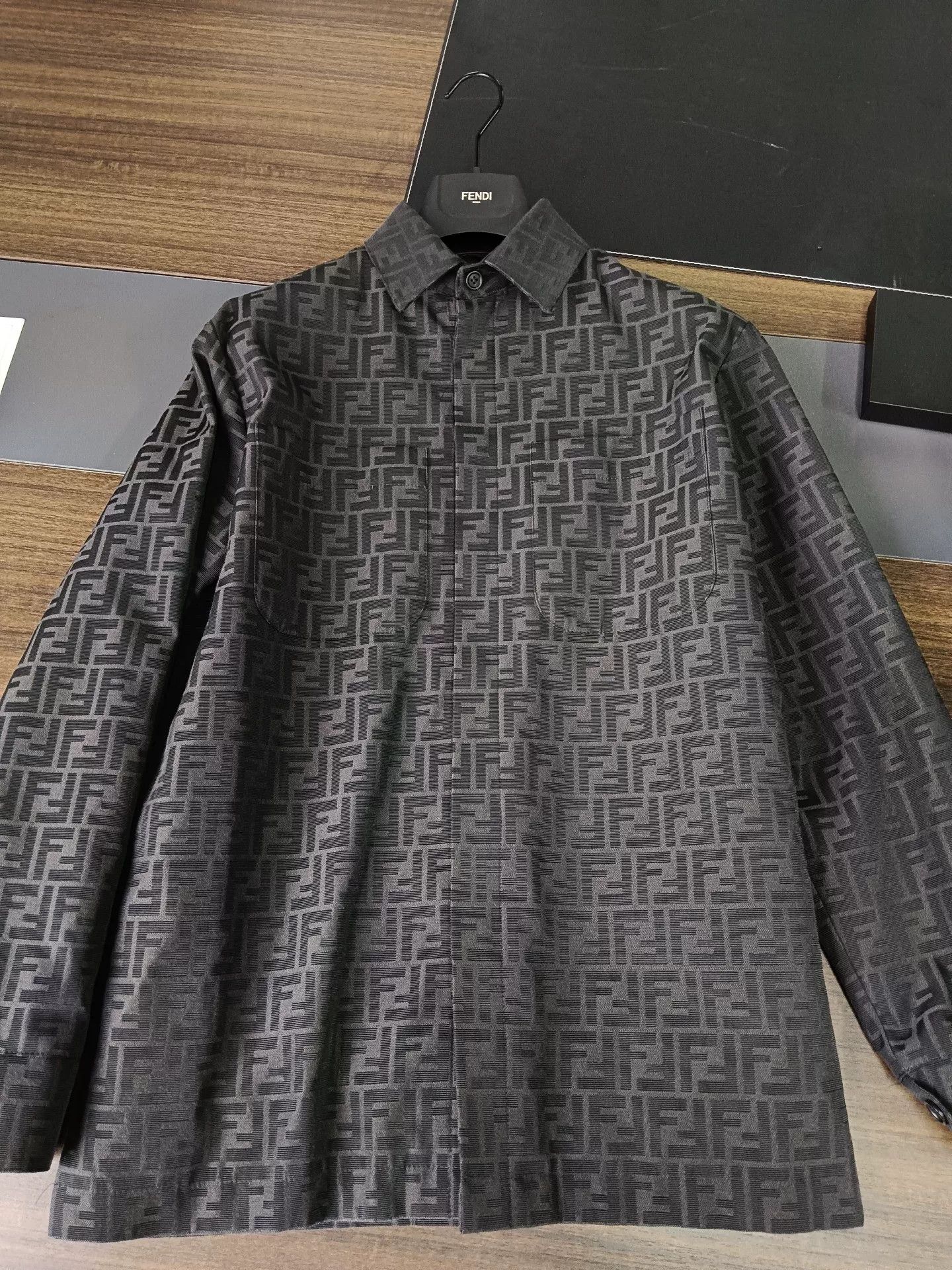 Fendi Fendi FF Monogram Jacquard Shirt Jacket US S Size US S / EU 44-46 / 1 - 2 Thumbnail