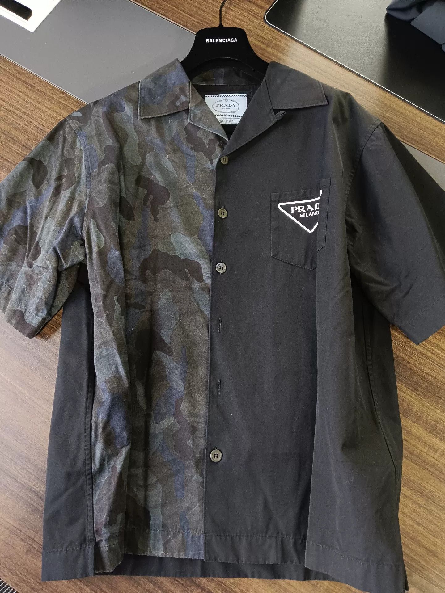 Prada Prada Camo Patchwork Double Match Shirt L Size US L / EU 52-54 / 3 - 2 Thumbnail