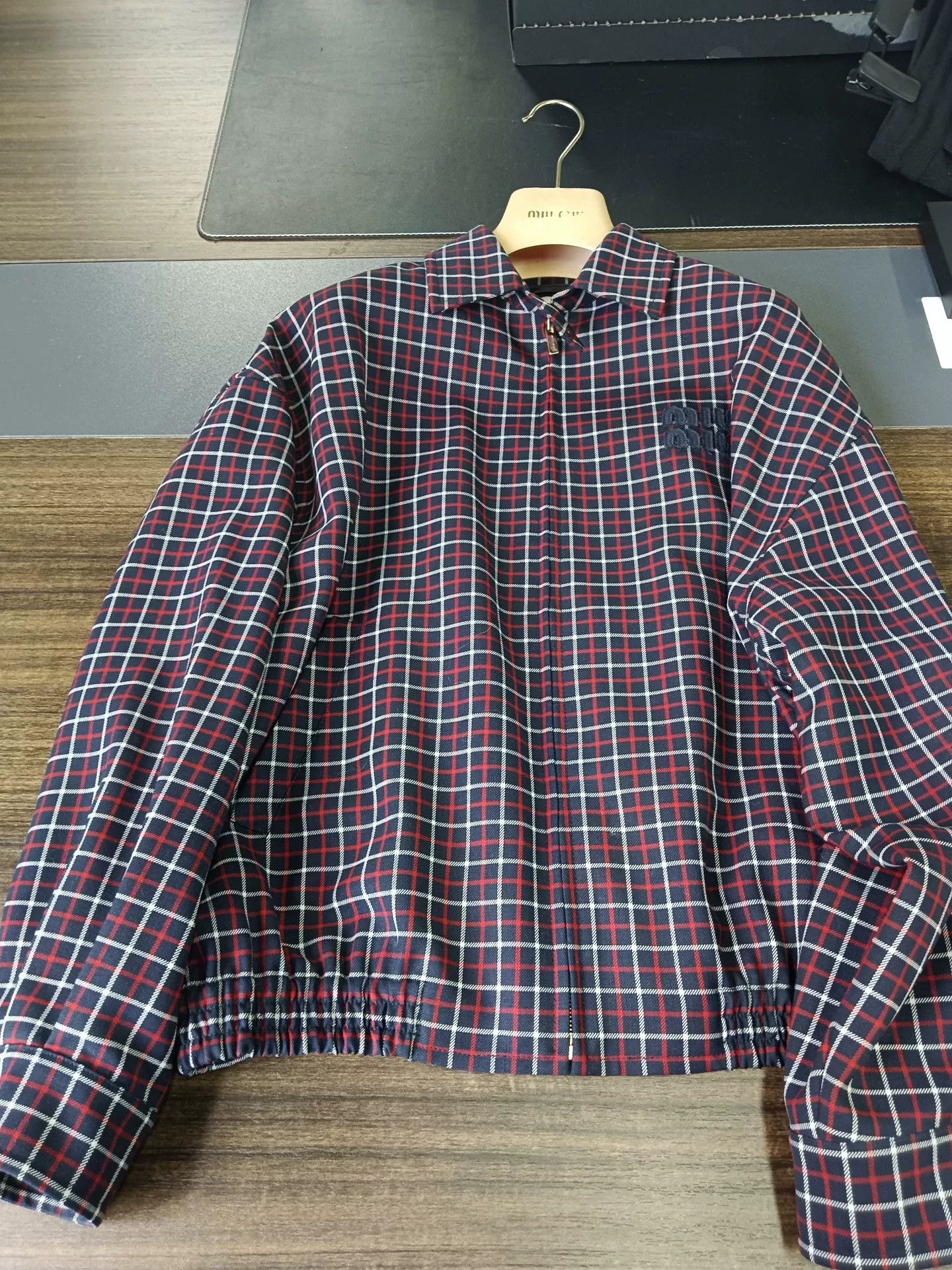 Miu Miu Miu Miu Check Zip Jacket IT 36 Size XS / US 0-2 / IT 36-38 - 2 Thumbnail