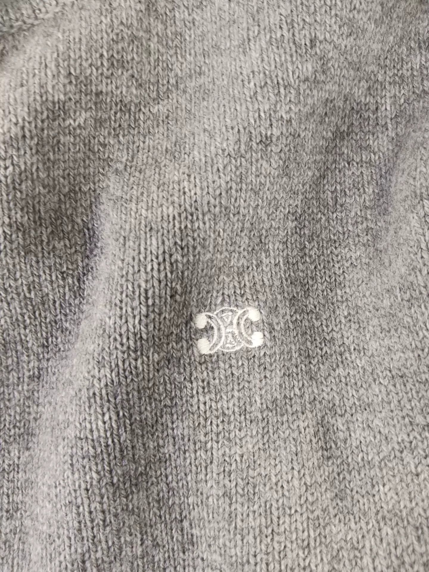 Celine Celine Triomphe Embroidery Zip Hoodie Gray M Size US M / EU 48-50 / 2 - 4 Thumbnail