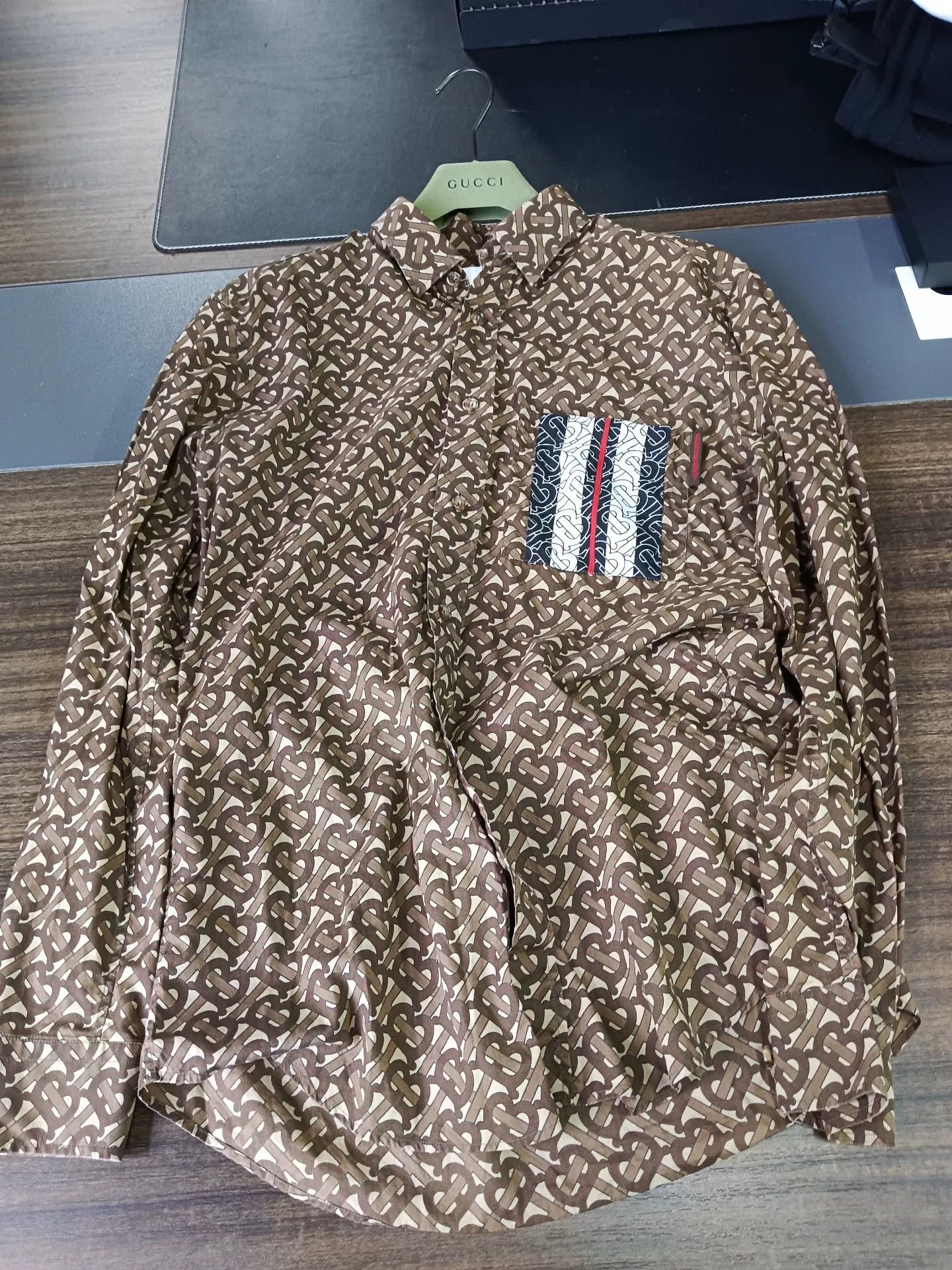 Burberry Burberry Monogram Print Striped Pocket Shirt S Size US S / EU 44-46 / 1 - 2 Thumbnail