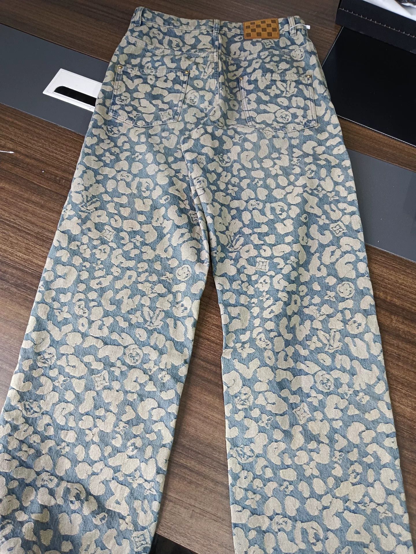 Louis Vuitton Louis Vuitton x NIGO Damier Duck Denim Jeans Size 29 Size US 29 - 3 Thumbnail