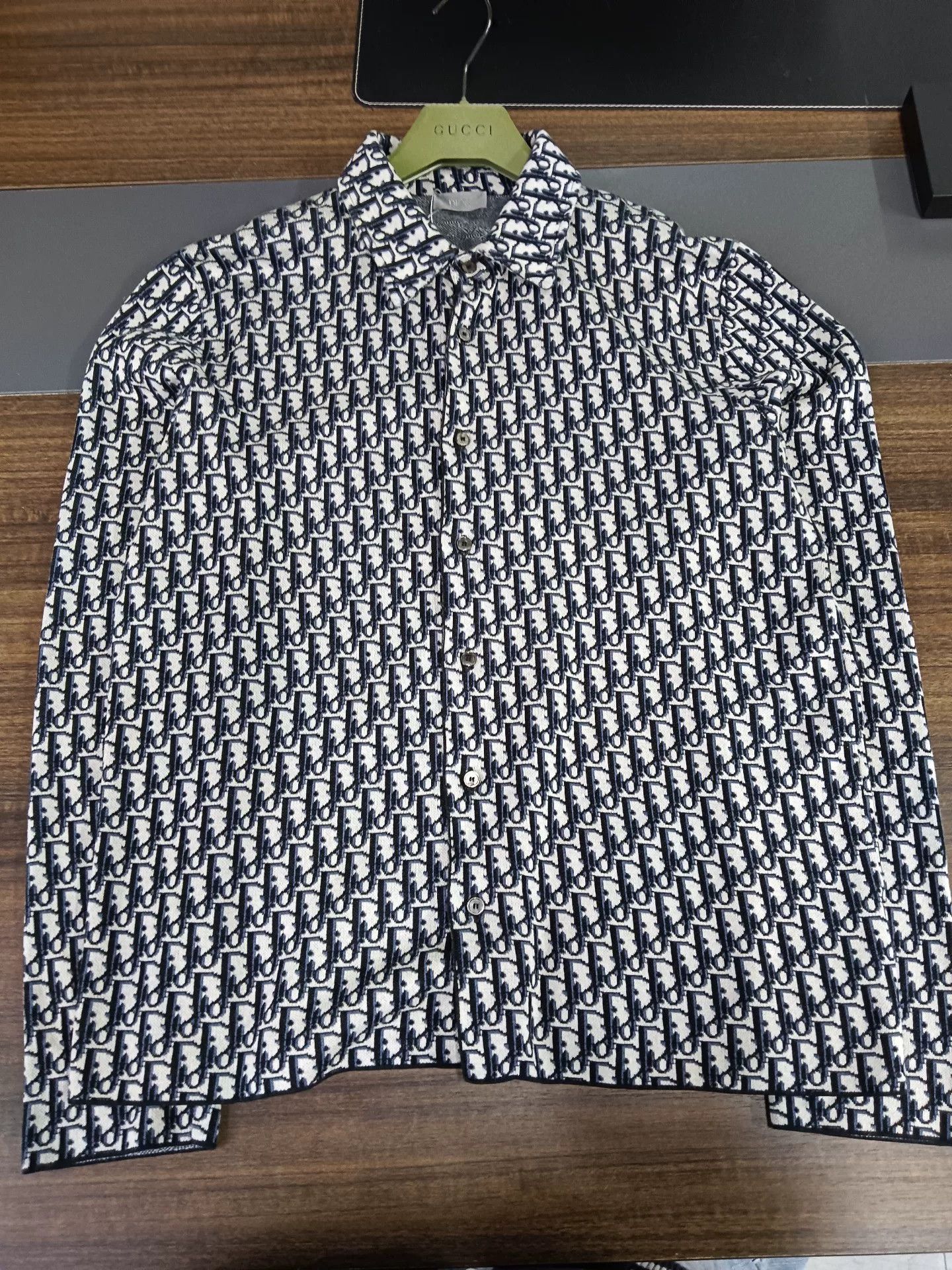 Dior Dior Oblique Monogram Knit Shirt Size M Size US M / EU 48-50 / 2 - 2 Thumbnail