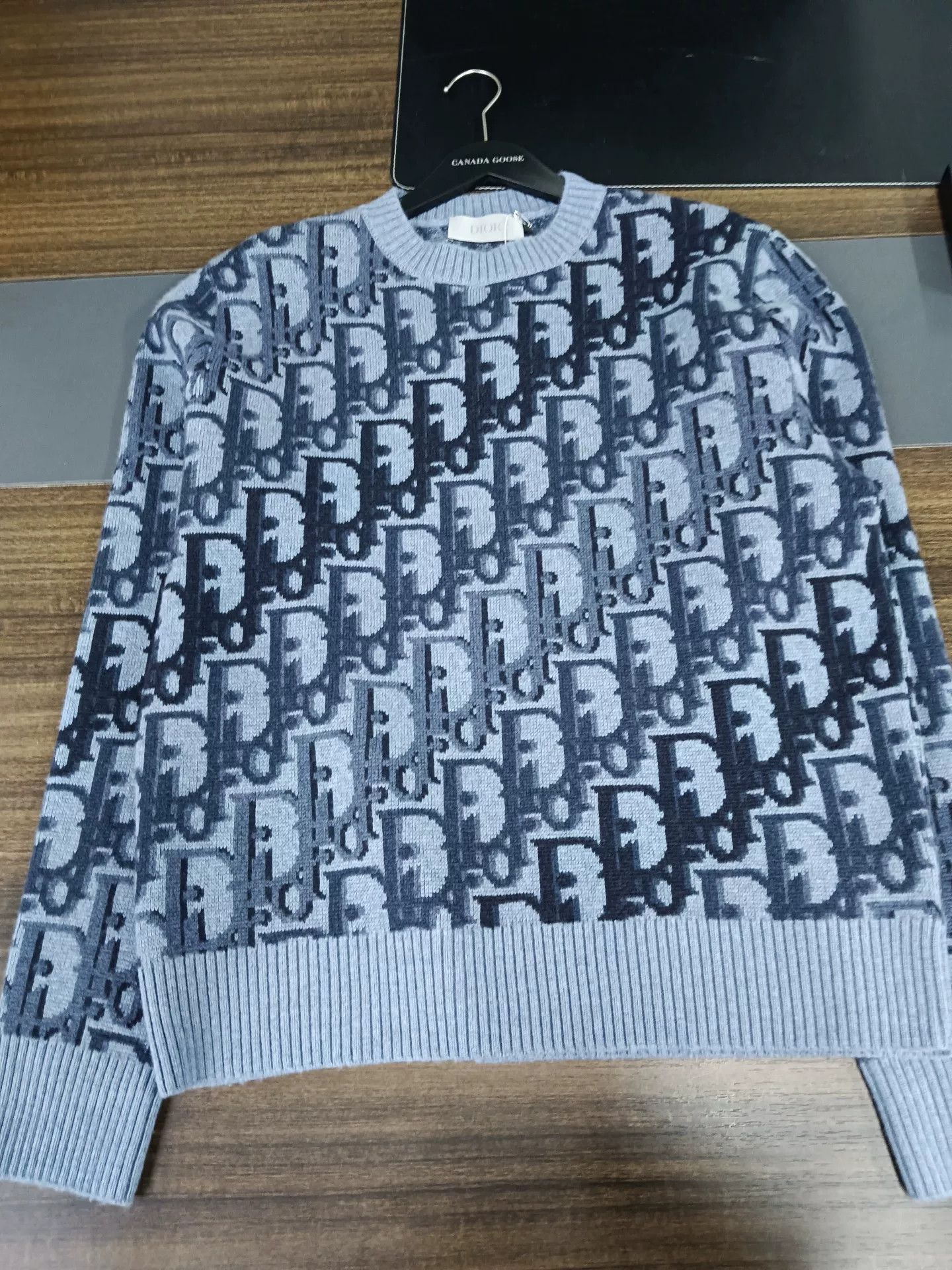 Dior Dior Oblique Pattern Wool Sweater Size L Size US L / EU 52-54 / 3 - 2 Thumbnail