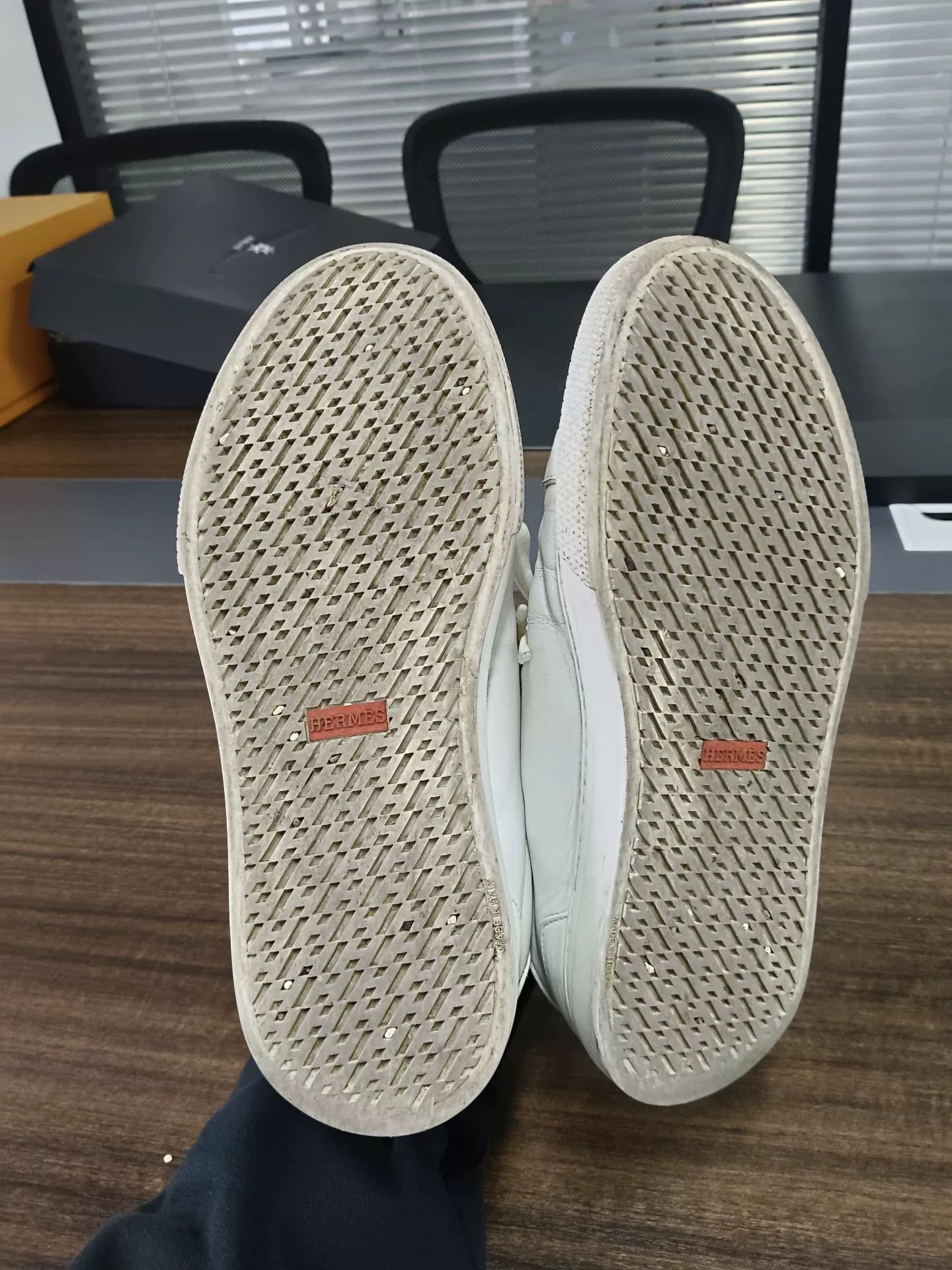 Hermes Hermes White Leather Day Kelly Sneakers 41 Size US 8 / EU 41 - 7 Thumbnail