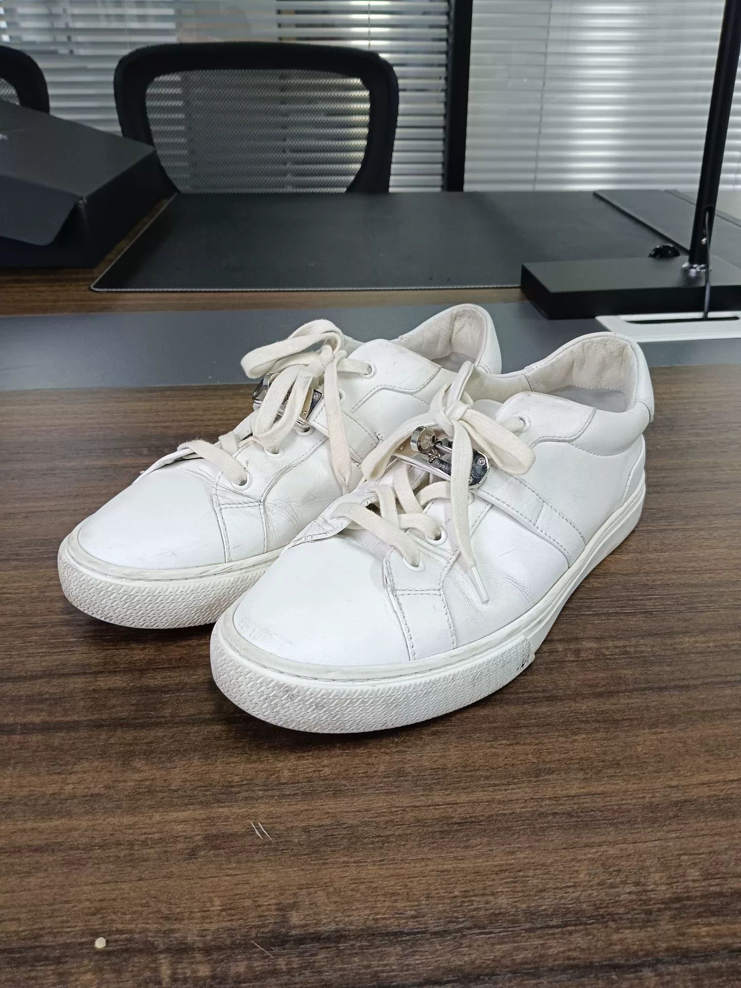 Hermes Hermes White Leather Day Kelly Sneakers 41 Size US 8 / EU 41 - 2 Thumbnail