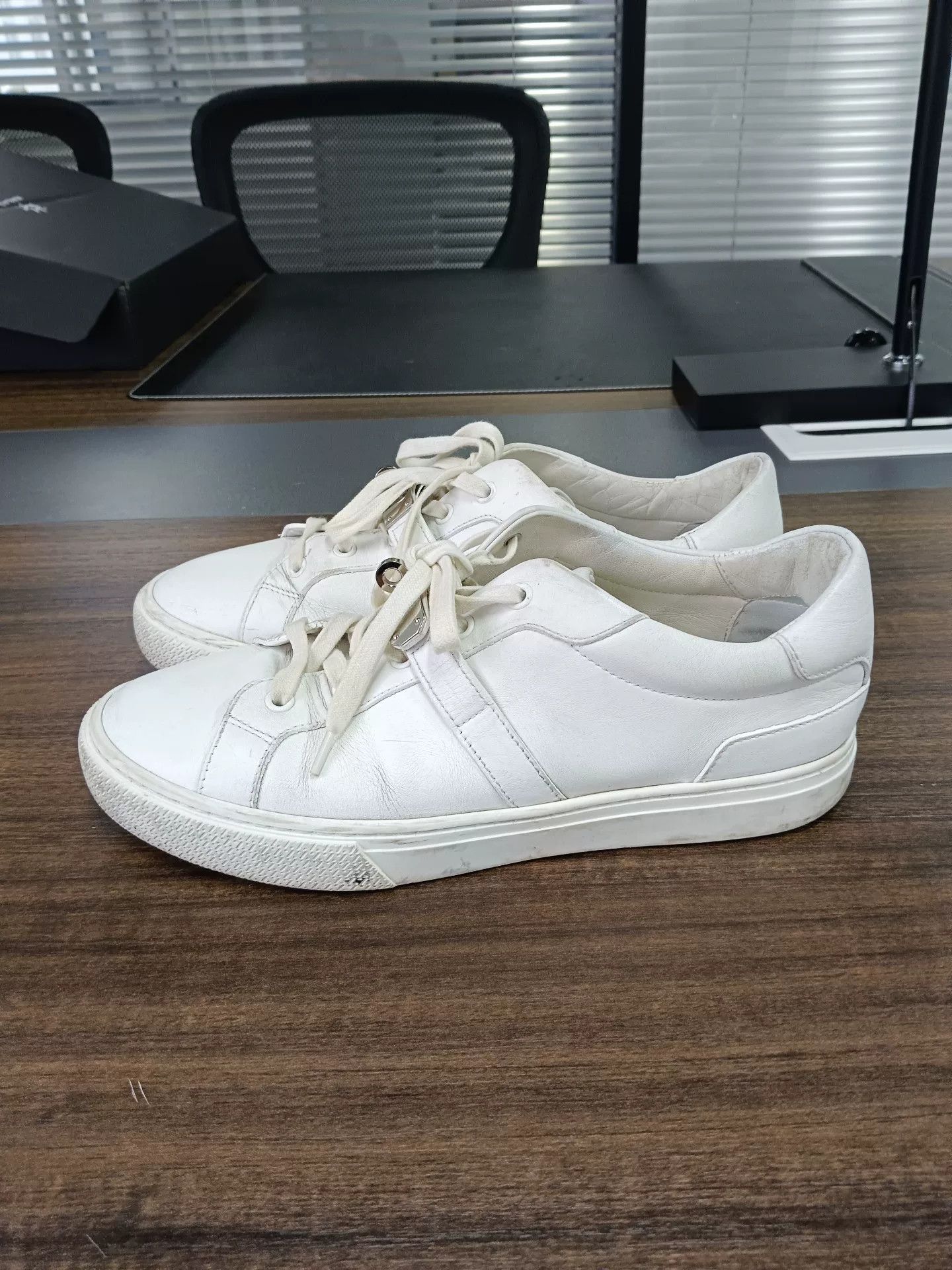 Hermes Hermes White Leather Day Kelly Sneakers 41 Size US 8 / EU 41 - 3 Thumbnail