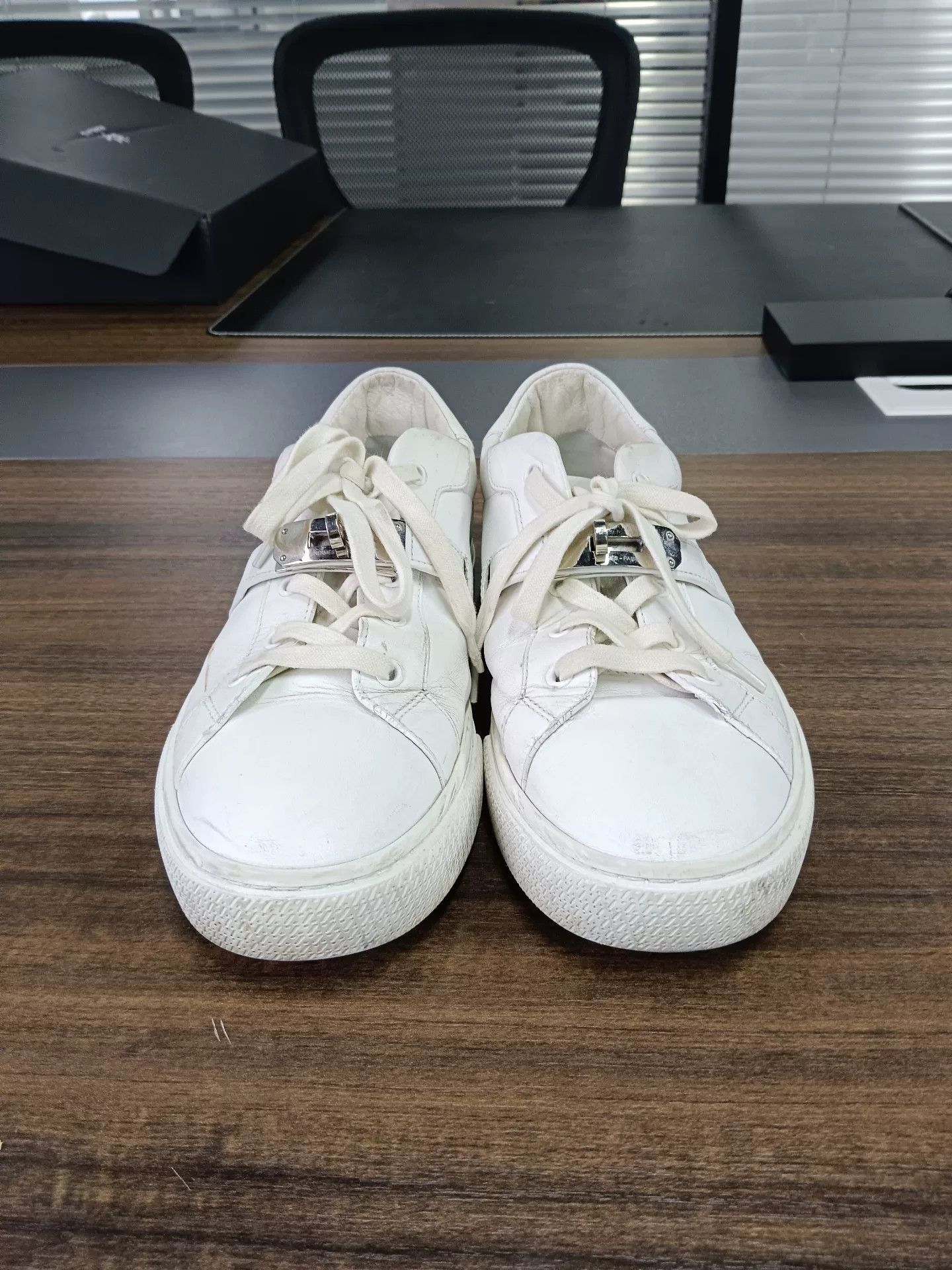 Hermes Hermes White Leather Day Kelly Sneakers 41 Size US 8 / EU 41 - 5 Thumbnail