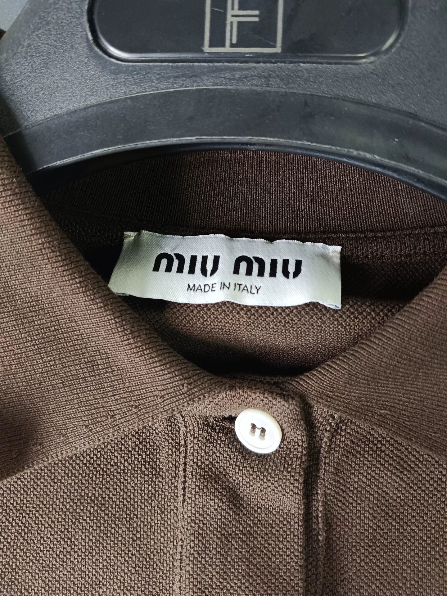 Miu Miu Miu Miu Brown Layered Long Sleeve Polo S Size US S / EU 44-46 / 1 - 4 Thumbnail