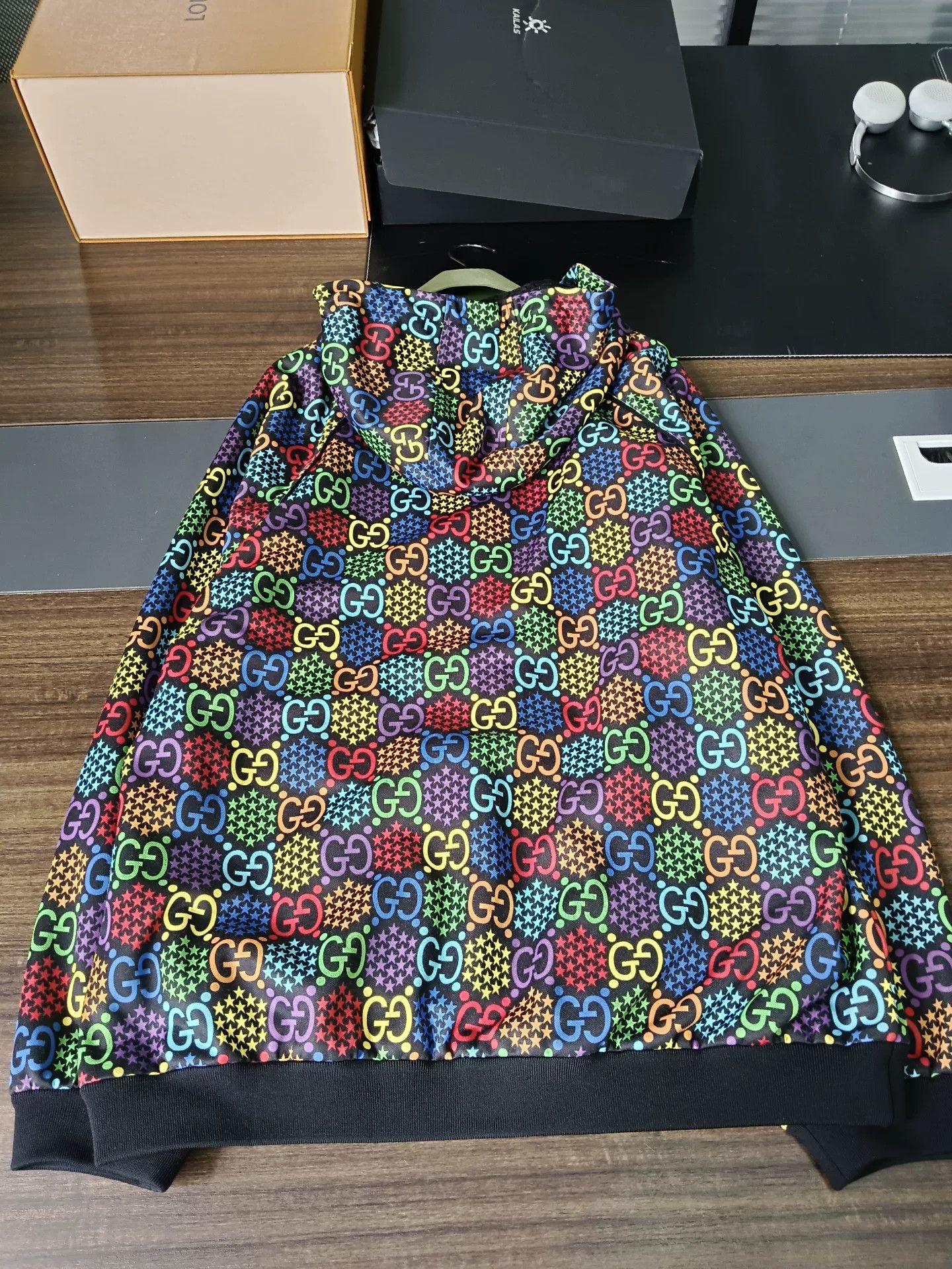 Gucci Gucci GG Psychedelic Logo Hooded Jacket Size M Size US M / EU 48-50 / 2 - 5 Thumbnail