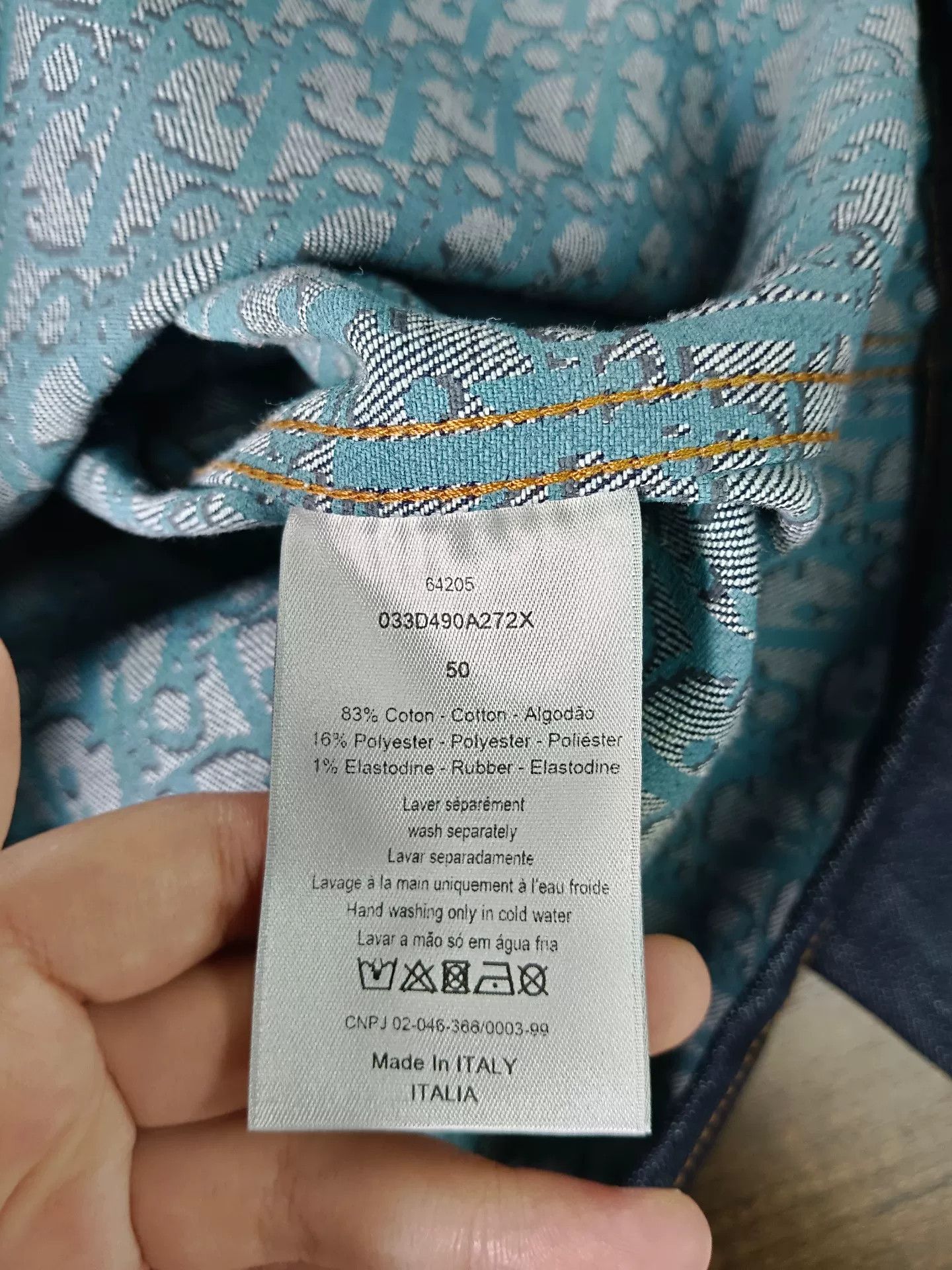 Dior Dior Oblique Lining Denim Jacket Size 50 Size US M / EU 48-50 / 2 - 4 Thumbnail