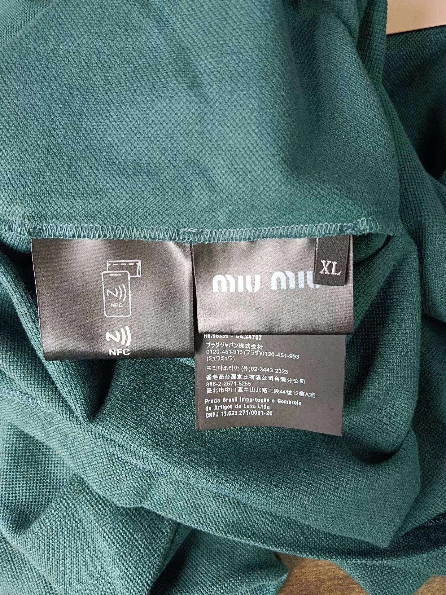 Miu Miu Miu Miu Logo Embroidered Long Sleeve Polo Shirt XL Size US XL / EU 56 / 4 - 6 Thumbnail