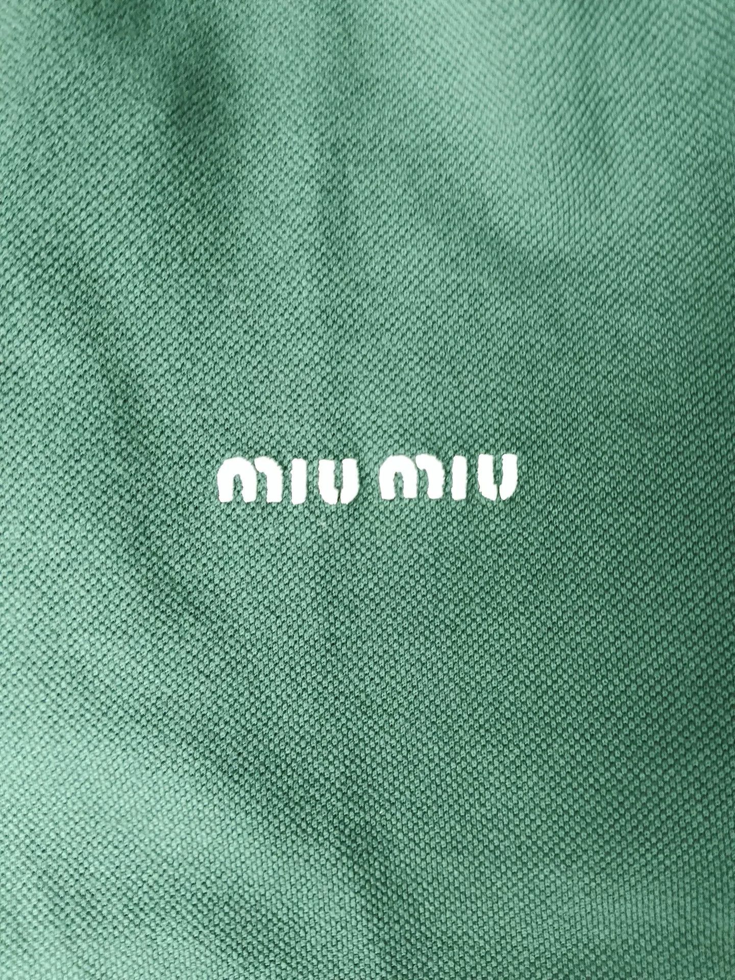 Miu Miu Miu Miu Logo Embroidered Long Sleeve Polo Shirt XL Size US XL / EU 56 / 4 - 3 Thumbnail