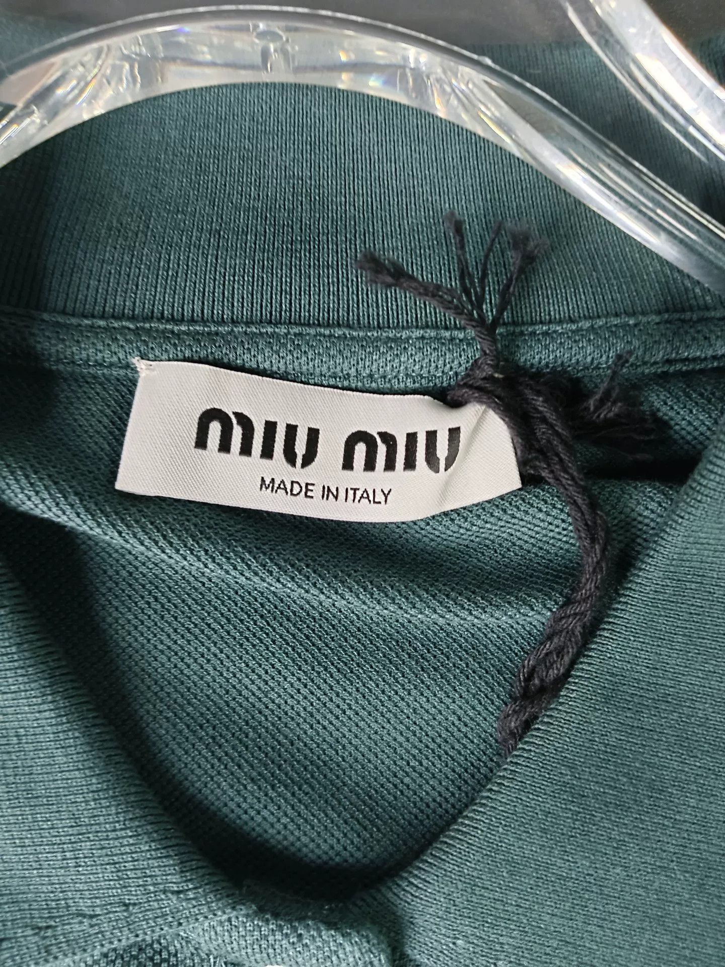 Miu Miu Miu Miu Logo Embroidered Long Sleeve Polo Shirt XL Size US XL / EU 56 / 4 - 4 Thumbnail