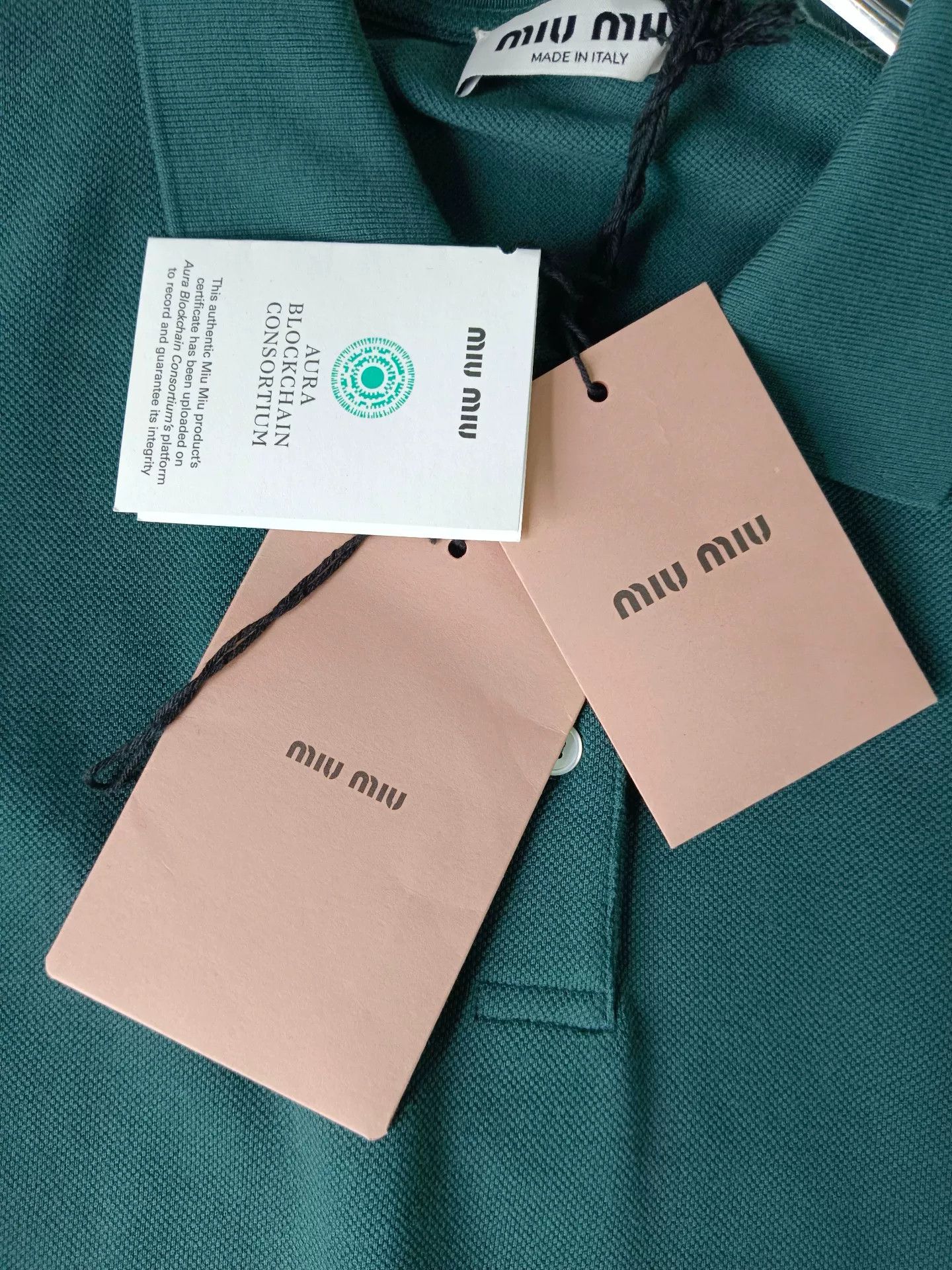 Miu Miu Miu Miu Logo Embroidered Long Sleeve Polo Shirt XL Size US XL / EU 56 / 4 - 5 Thumbnail